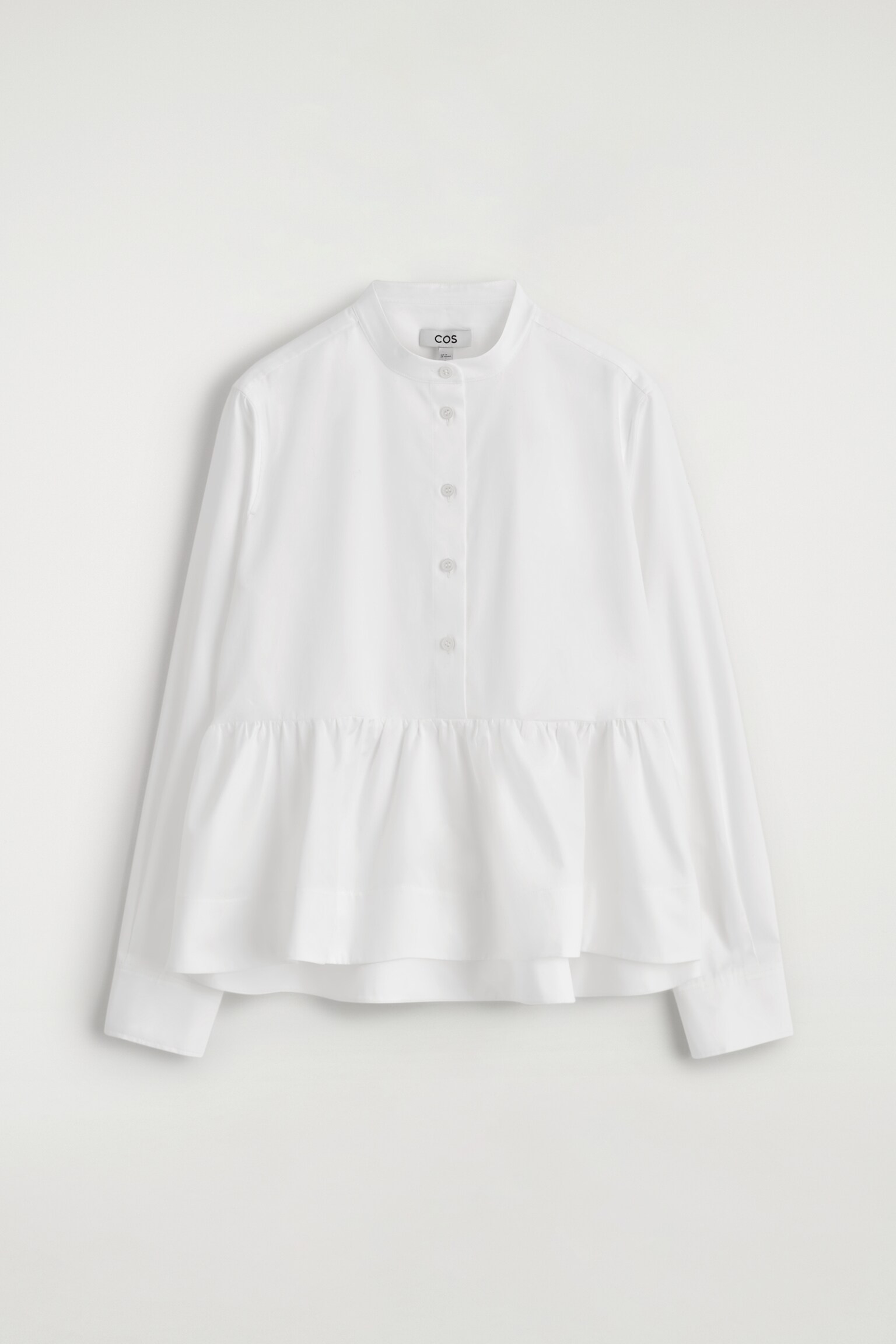 CHEMISE À BASQUE EN COTON - BLANC - 2