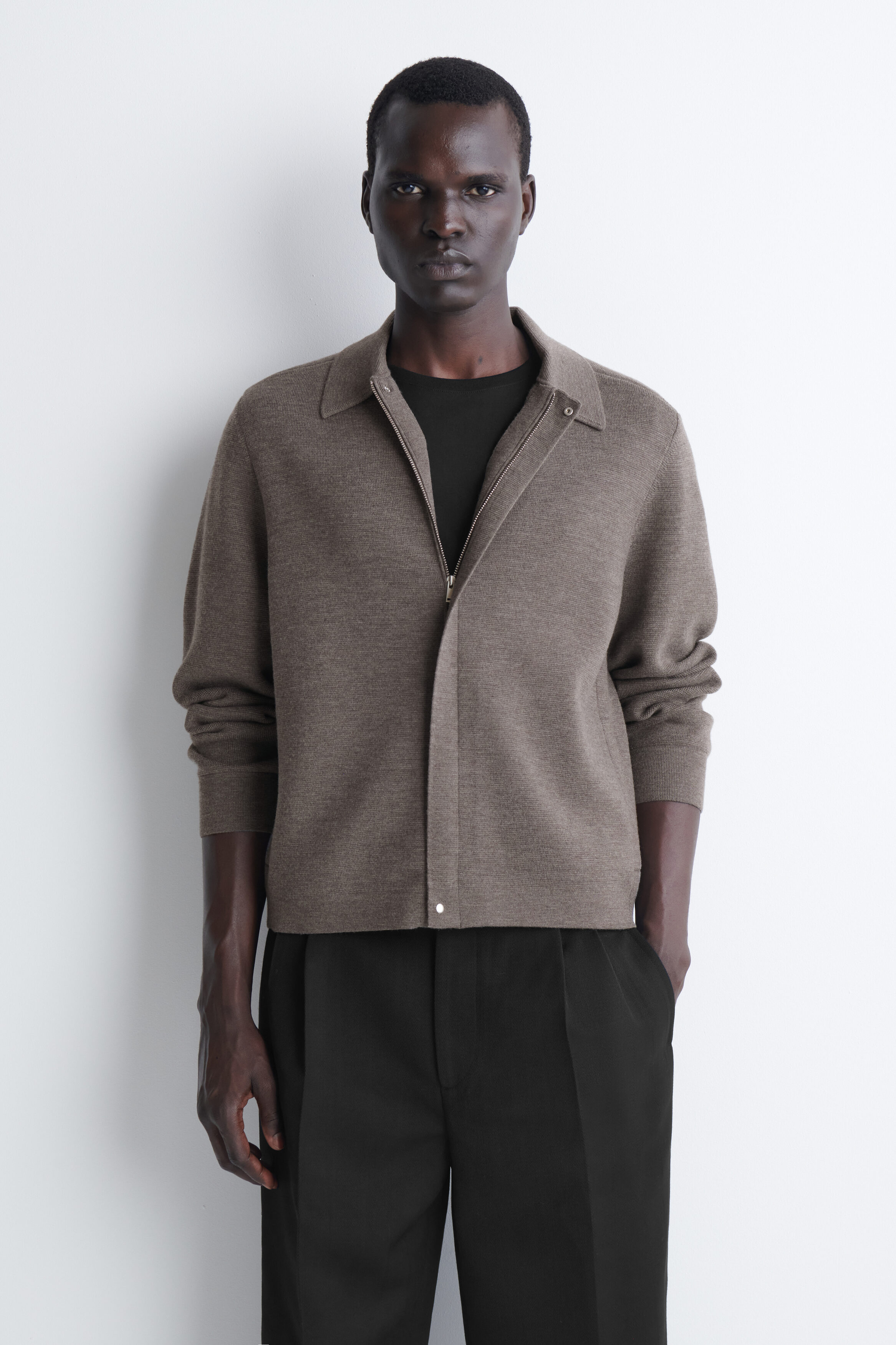 MERINO WOOL HARRINGTON JACKET - thumbnail 2
