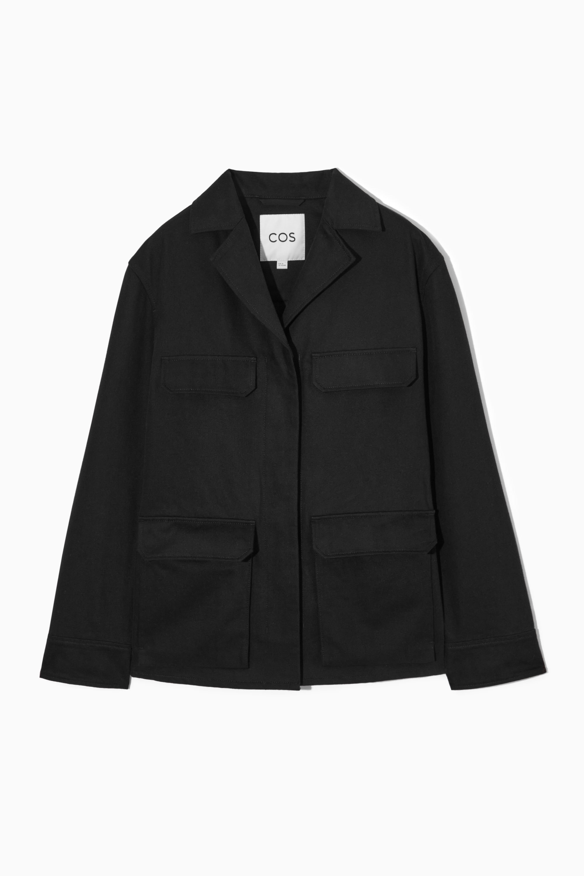 〈 COS 〉 TWILL UTILITY JACKET TWILL UTILITY JACKET - BLACK | COS