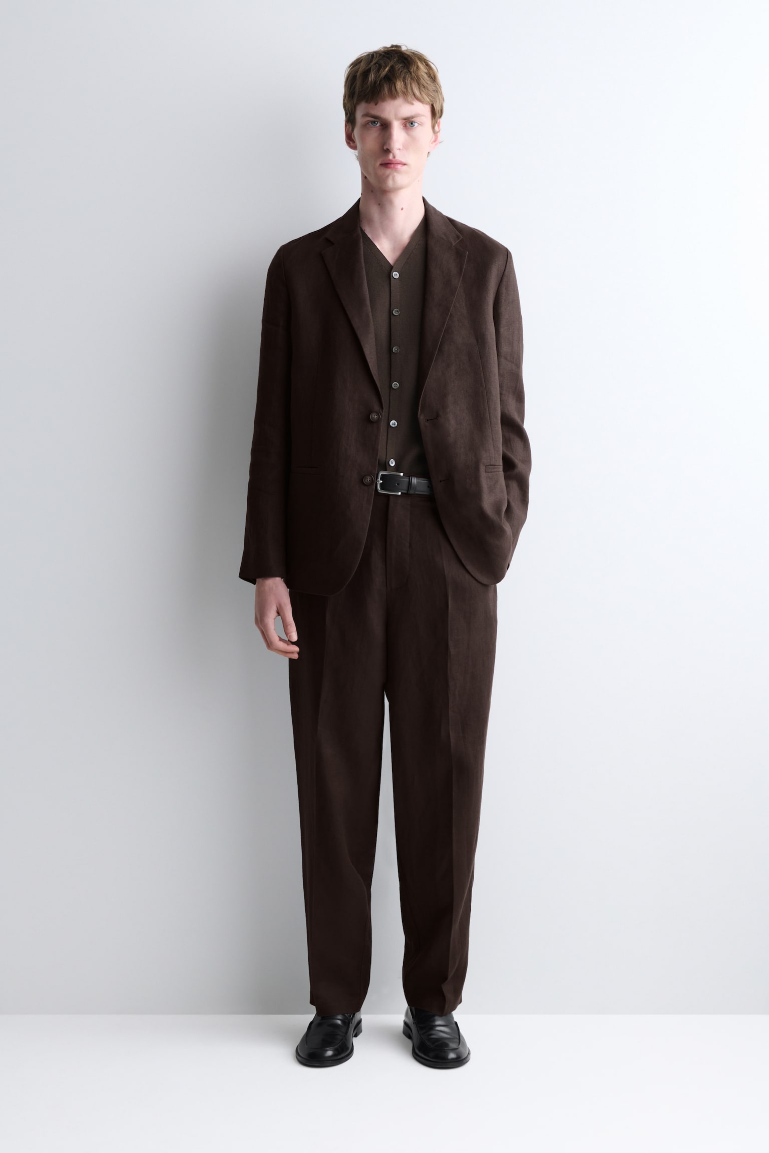 GILET EN MAILLE MILANO - BRUN - 7