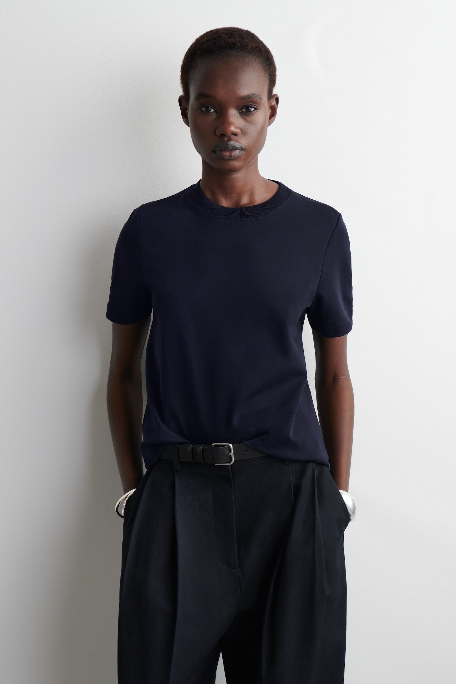 CLEAN CUT REGULAR T-SHIRT - NAVY/black/GREY MARL/WHITE/LIGHT BEIGE/CHARCOAL MÉLANGE/WHITE / BLACK/PINK / NAVY/KHAKI/NAVY / WHITE / STRIPED/ORANGE / WHITE / STRIPED/NAVY / STRIPED/COBALT BLUE/DARK RED/BRIGHT BLUE/BLACK / STRIPED/off-white / black/RED/LIGHT PINK/BLUE / STRIPED/BLUE/BLACK / GREEN / STRIPED - 1