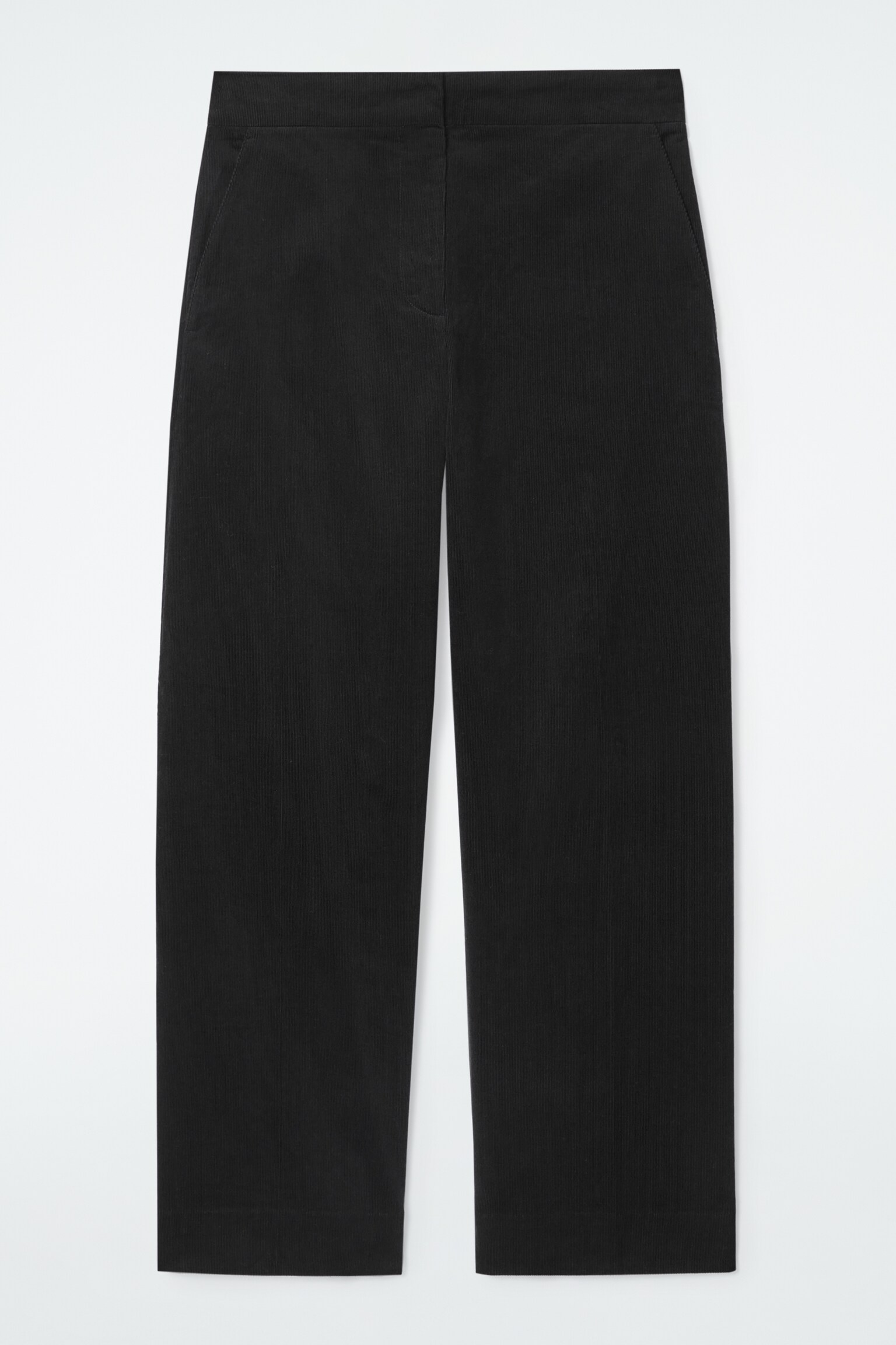 CROPPED CORDUROY TROUSERS - BLACK/VERDE ÎNCHIS/NEGRU - 2
