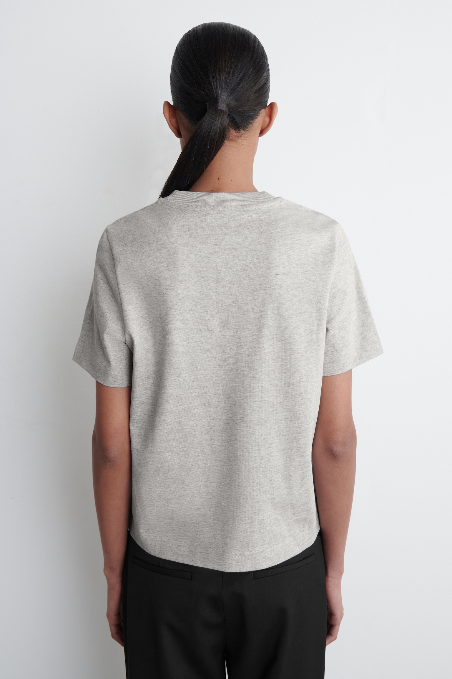CLEAN CUT REGULAR T-SHIRT - GREY MARL/black/WHITE/NAVY/LIGHT BEIGE/CHARCOAL MÉLANGE/WHITE / BLACK/PINK / NAVY/KHAKI/NAVY / WHITE / STRIPED/ORANGE / WHITE / STRIPED/NAVY / STRIPED/COBALT BLUE/DARK RED/BRIGHT BLUE/BLACK / STRIPED/off-white / black/RED/LIGHT PINK/BLUE / STRIPED/BLUE/BLACK / GREEN / STRIPED - 4