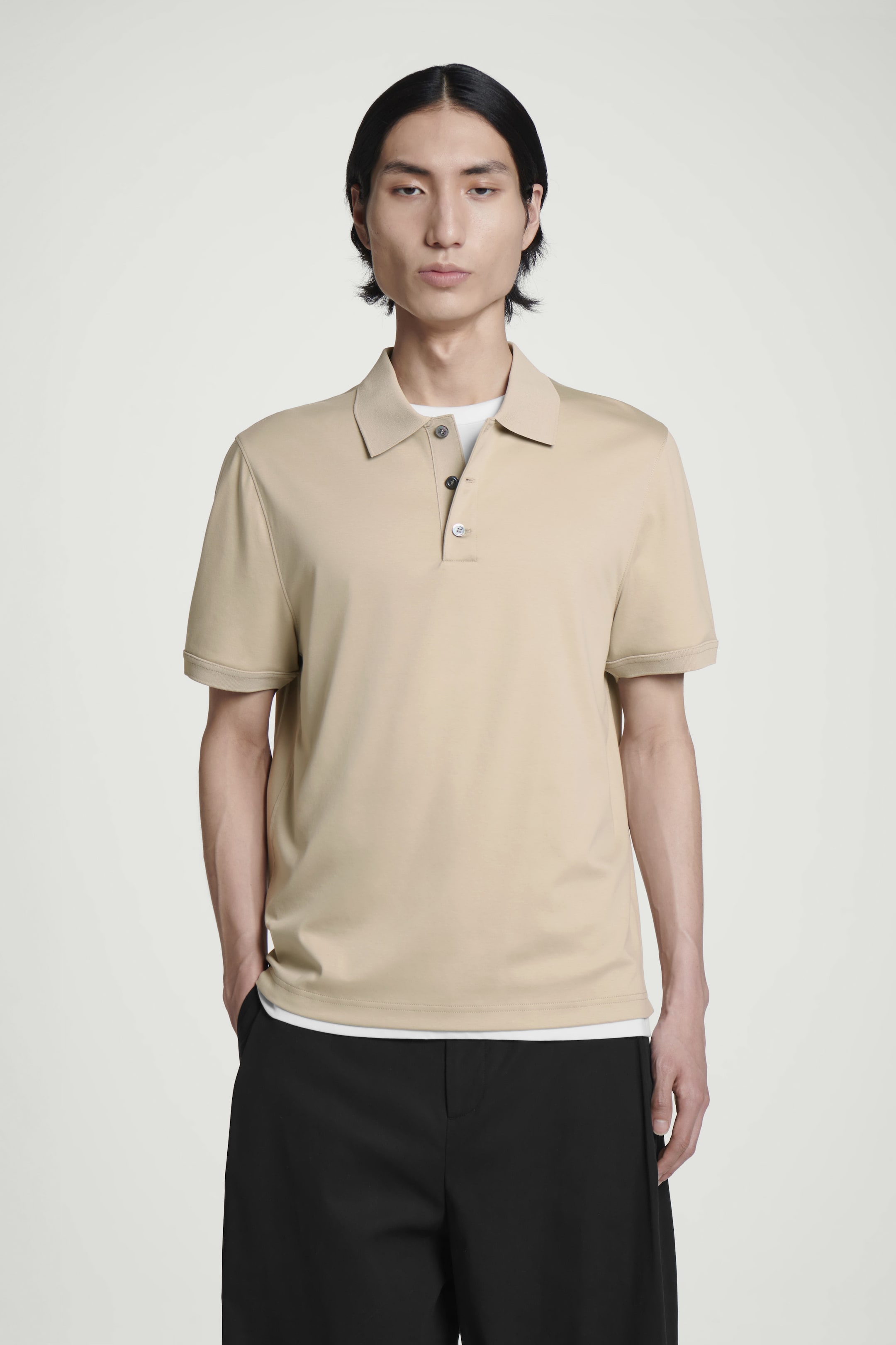 Agrandir l'image: POLO REGULAR EN COTON MERCERISÉ - TAUPE - HOMME | H&M CH 1