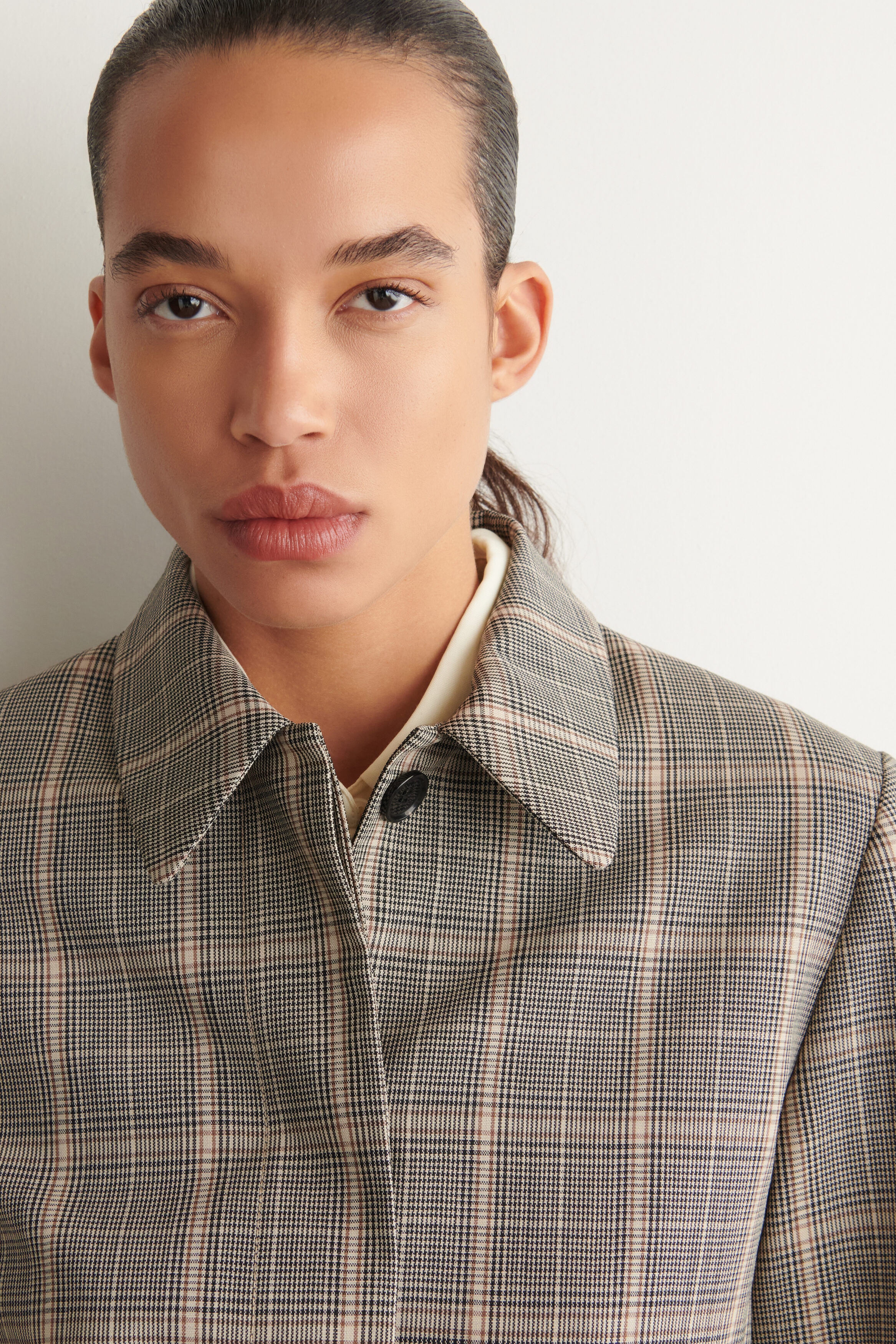 CHECKED WOOL JACKET - thumbnail 6