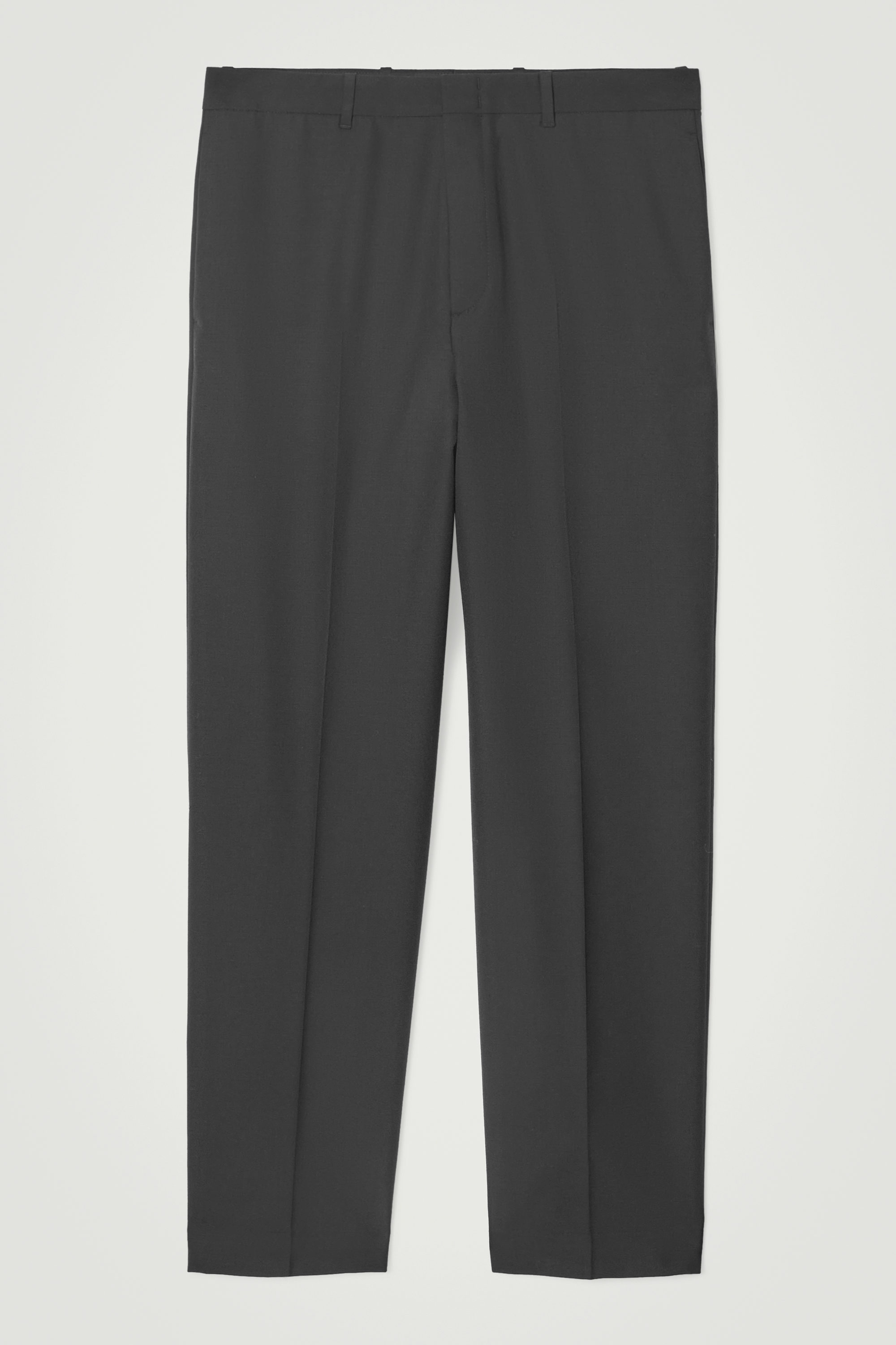 高評価のクリスマスプレゼント RELAXED WOOL-HOPSACK COS | BLACK - TROUSERS STRAIGHT-LEG スーツ
