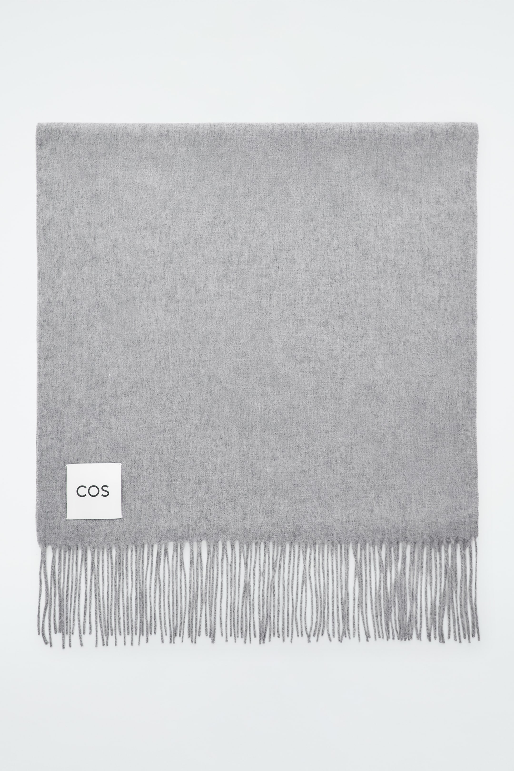 Agrandir l'image: ÉCHARPE FRANGÉE EN LAINE - GRIS - FEMME | H&M FR 1