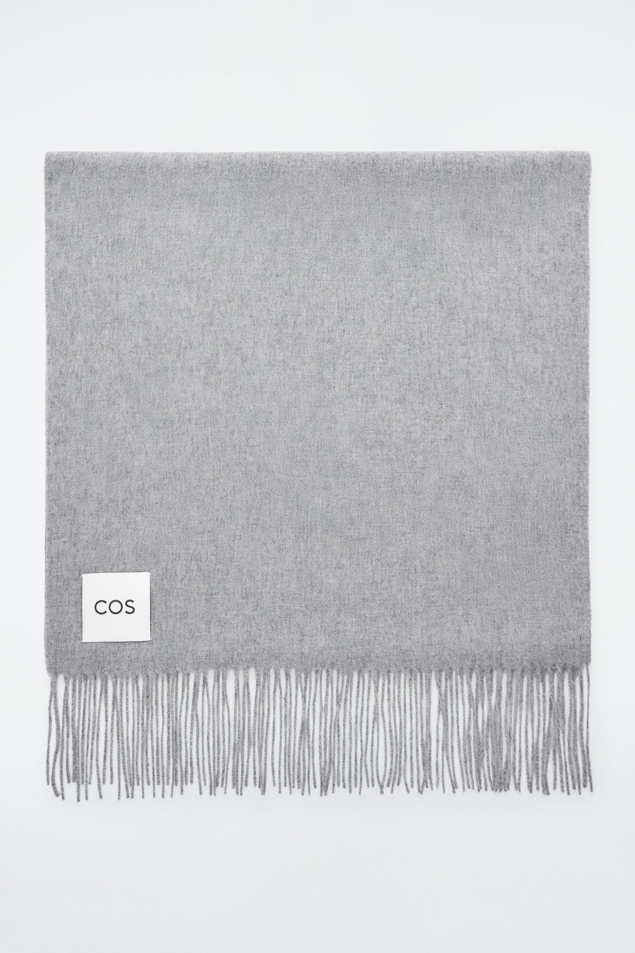 FRINGED WOOL SCARF