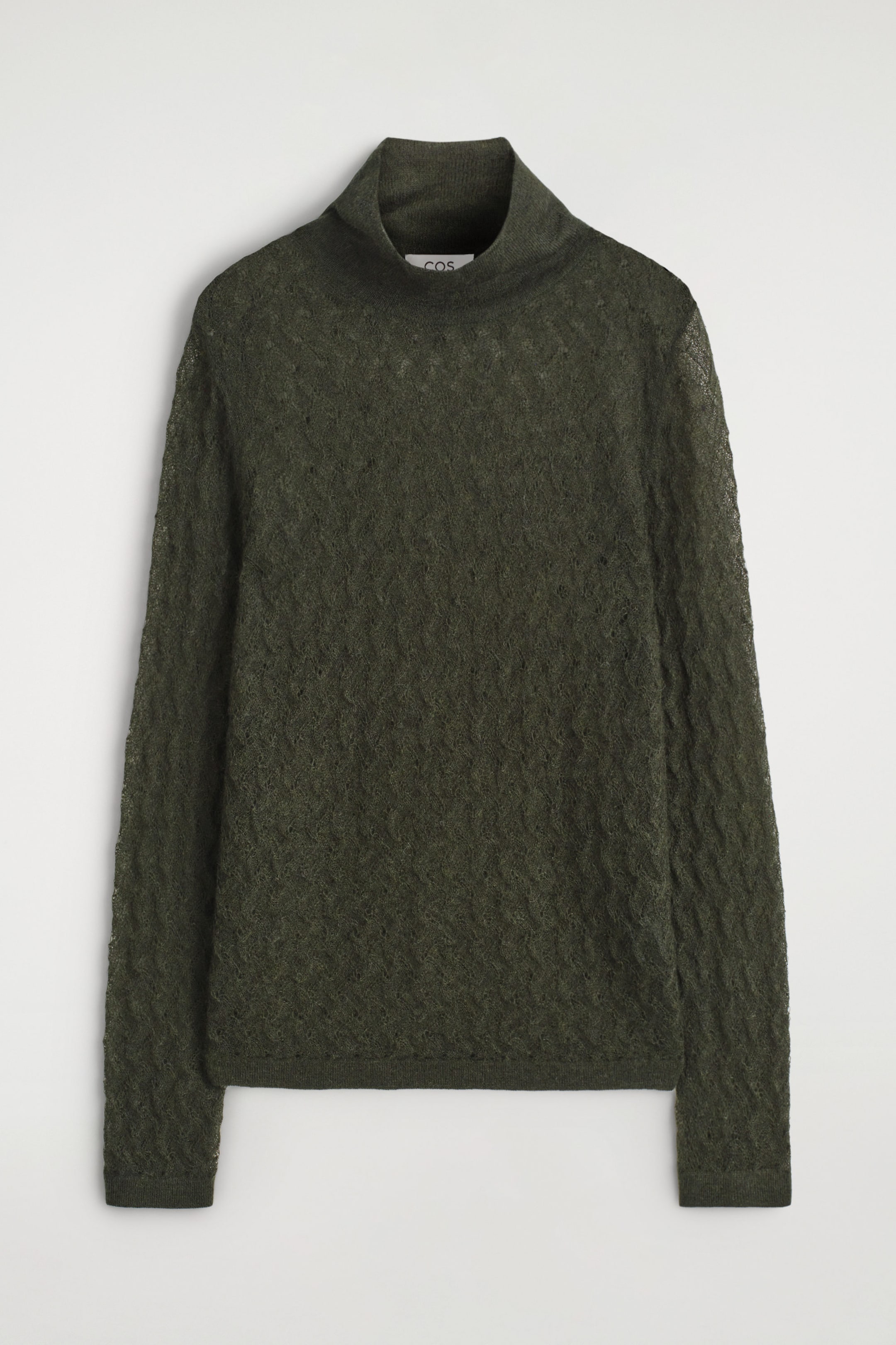 POINTELLE-KNIT MOHAIR SWEATER