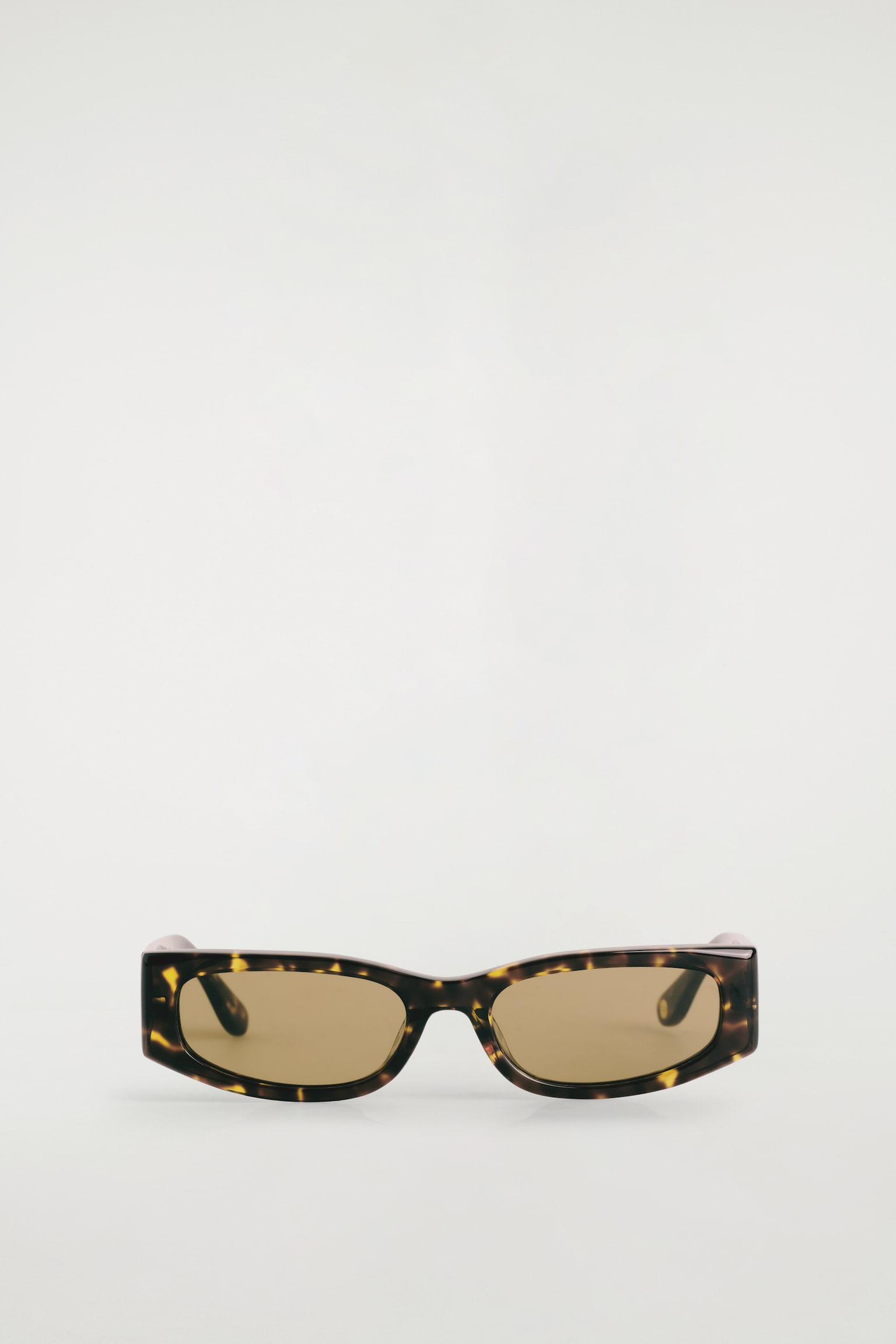 SCHMALE RECHTECKIGE SONNENBRILLE-BRAUN/SCHILDPATT - 2