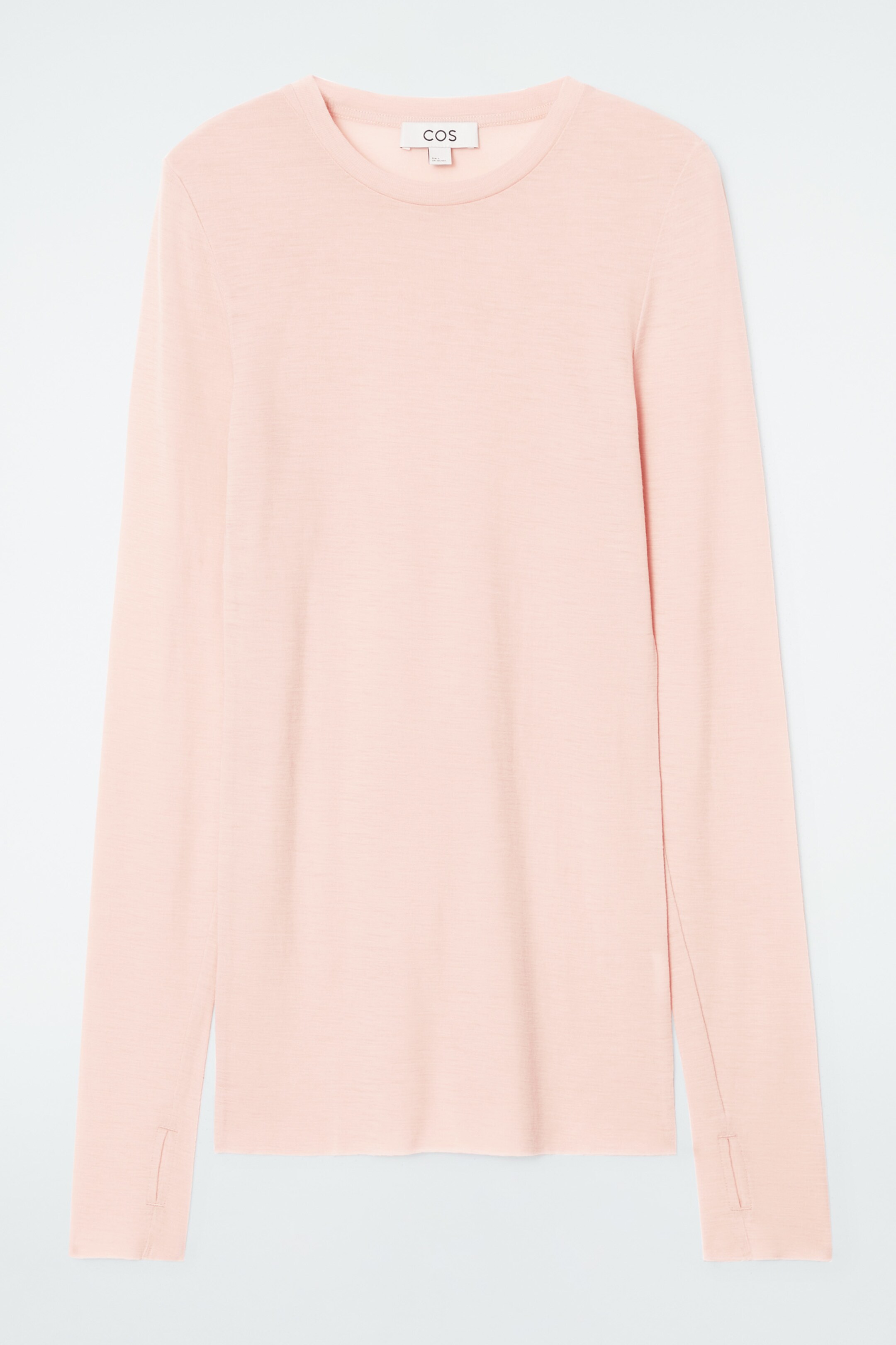 View larger image: CREW-NECK MERINO WOOL TOP - PEACH - Ladies | H&M GB 1