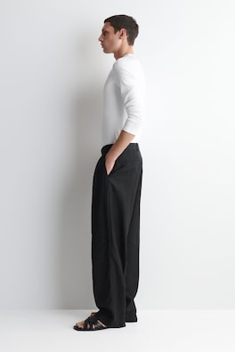 SLIM RIBBED COTTON LONG-SLEEVED T-SHIRT — WHITE 3