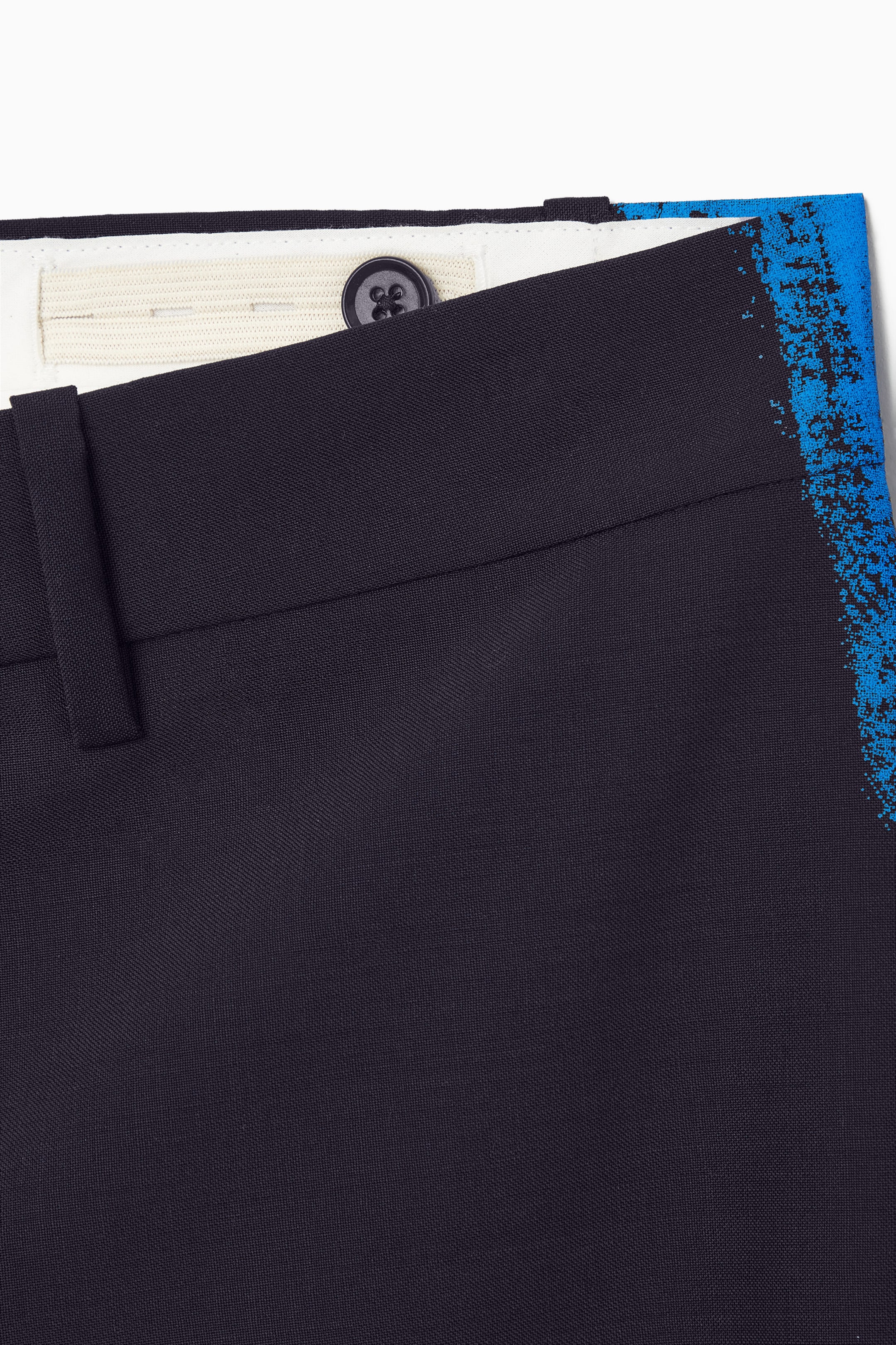 REGULAR PAINTED STRAIGHT-LEG WOOL PANTS