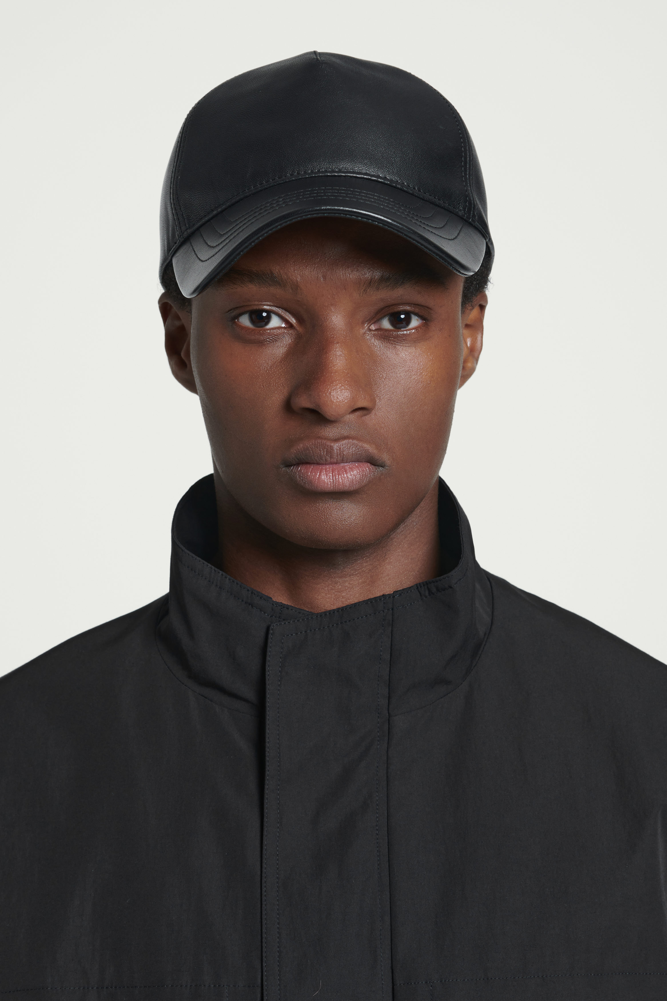 帽子 beeden LEATHER LOGO BASIC CAP black Bob Clark Reptiles : Hat with Leather Patch (Rectangle)