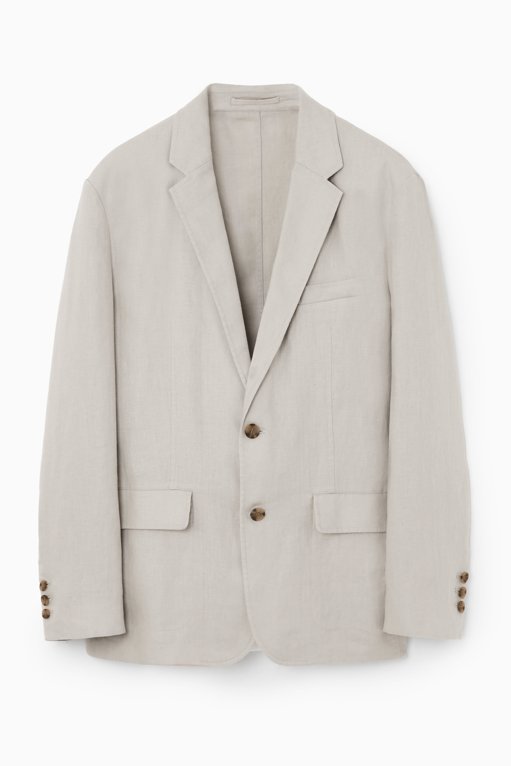 UNSTRUCTURED LINEN BLAZER - STONE | COS
