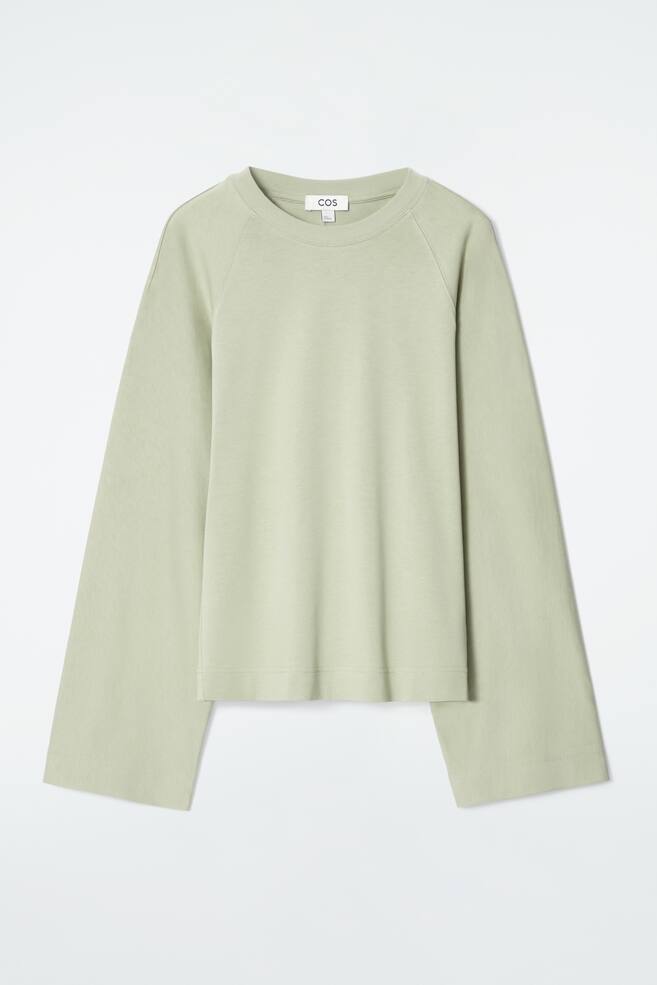 BOXY LONG-SLEEVED T-SHIRT - SALBEIGRÜN - 1