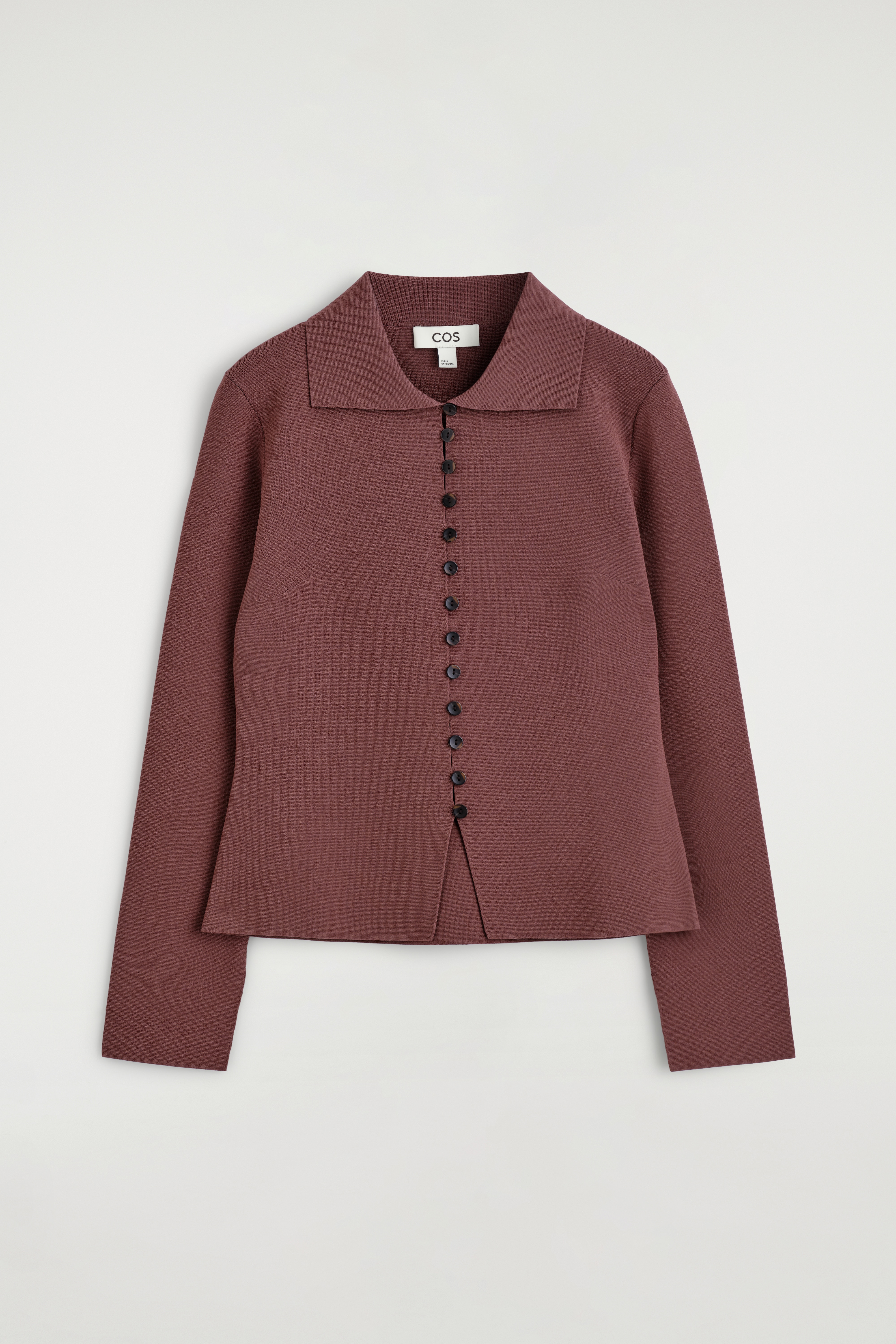 CARDIGAN CINTRÉ EN MAILLE MILANO - BRUN ROUILLE/BRUN FONCÉ