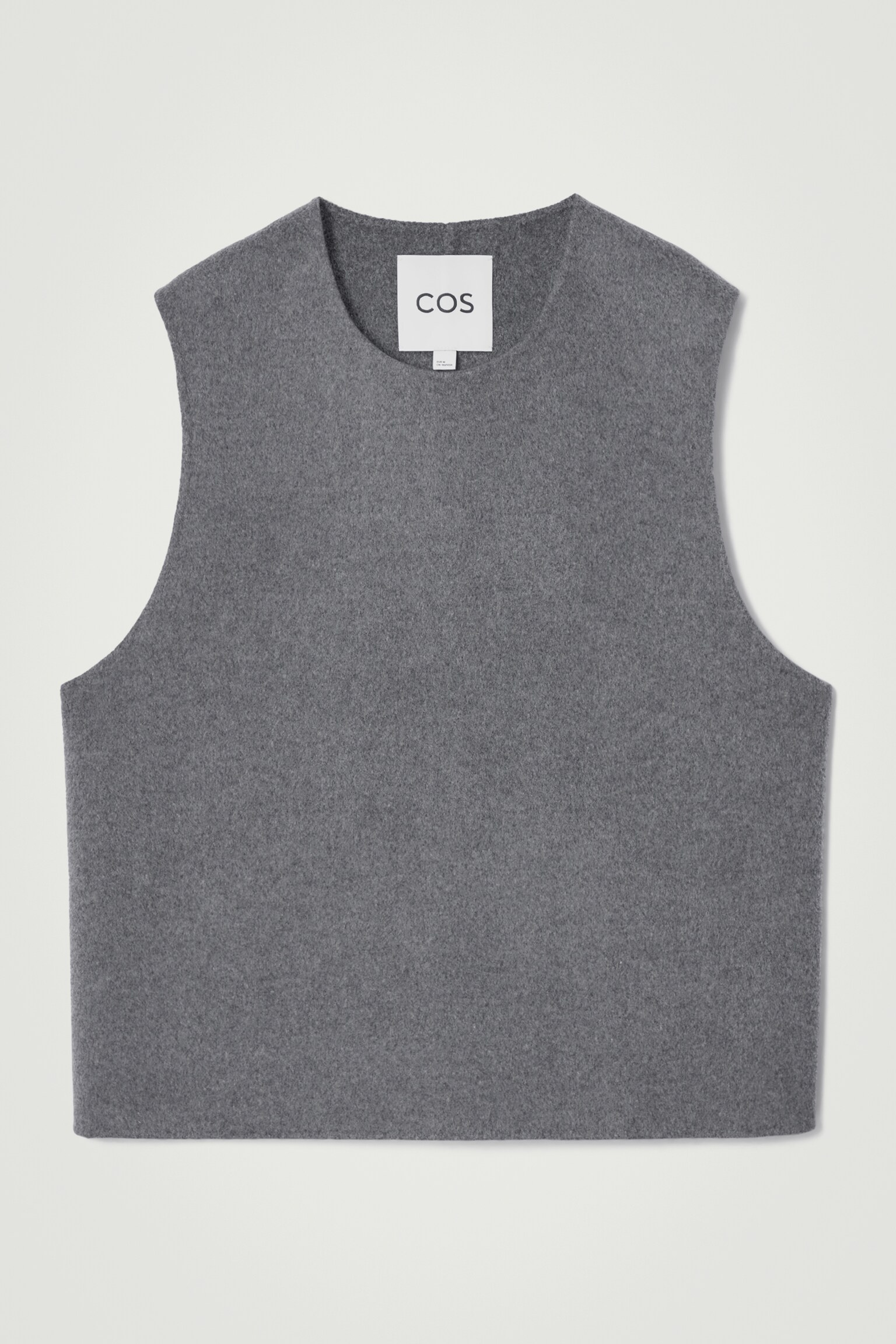DOUBLE-FACED WOOL VEST - GREY - 1