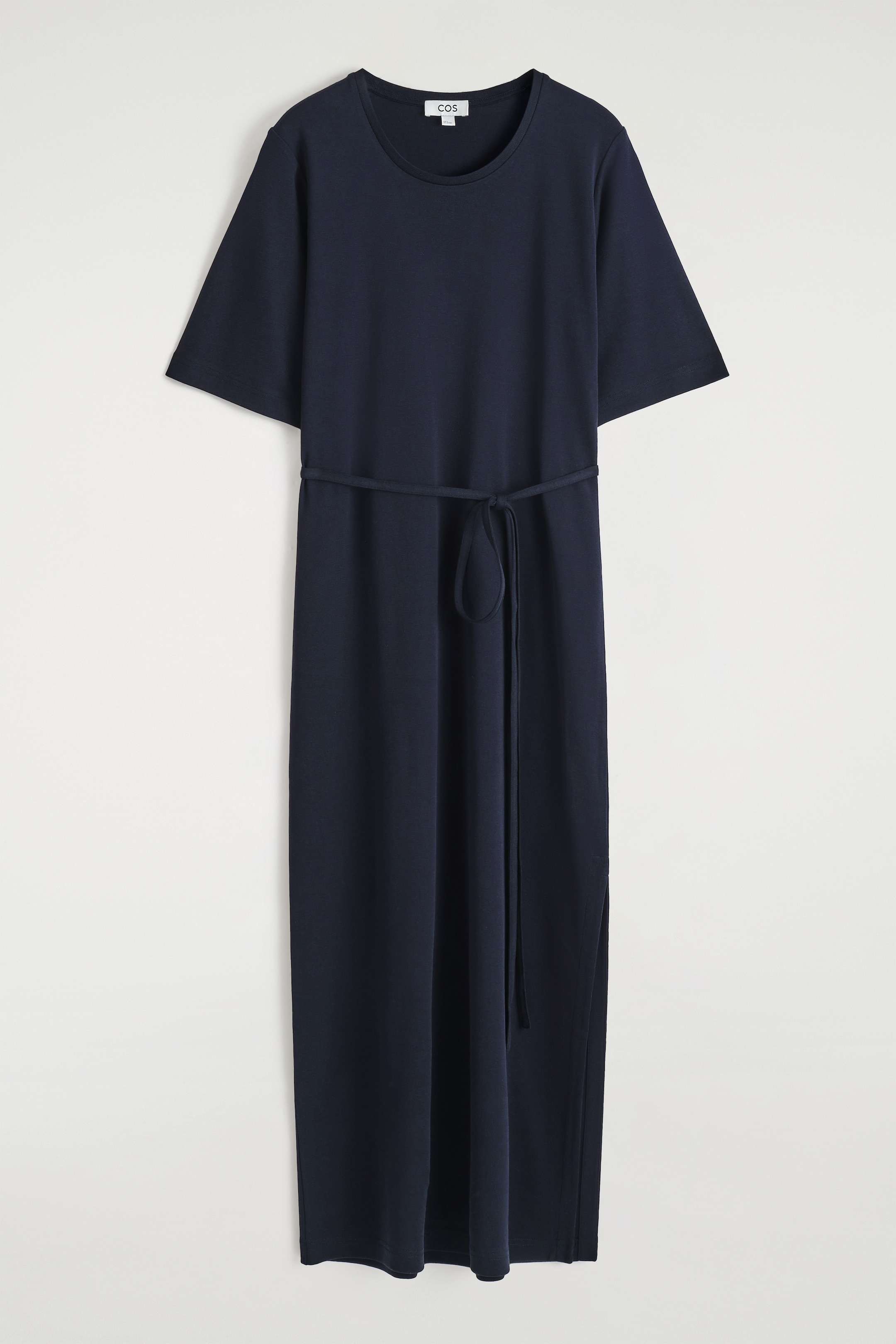 Agrandir l'image: ROBE T-SHIRT MIDI CEINTURÉE - BLEU MARINE - FEMME | H&M BE 6