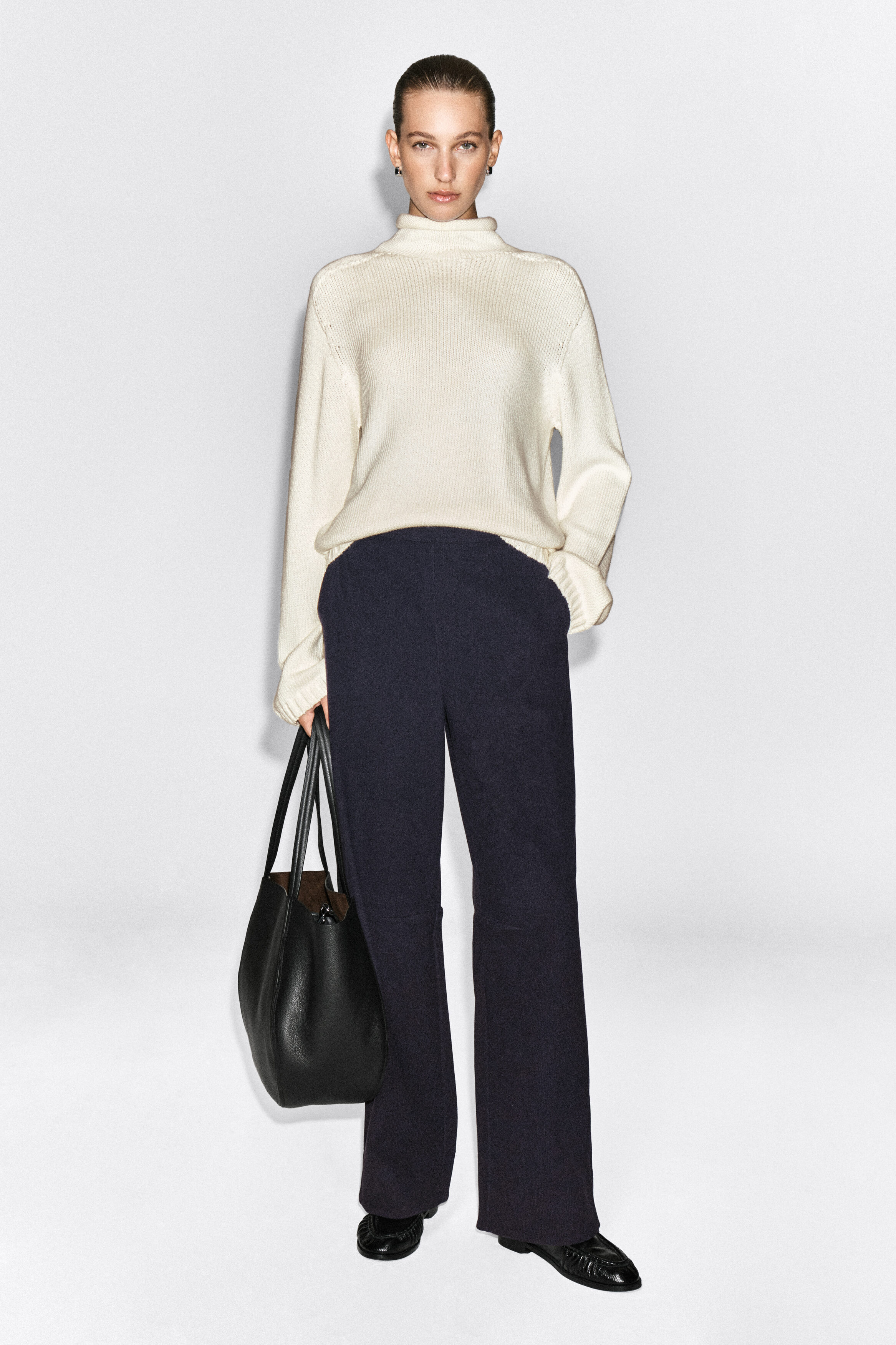 Corduroy-Jersey Wide-Leg Pants by COS