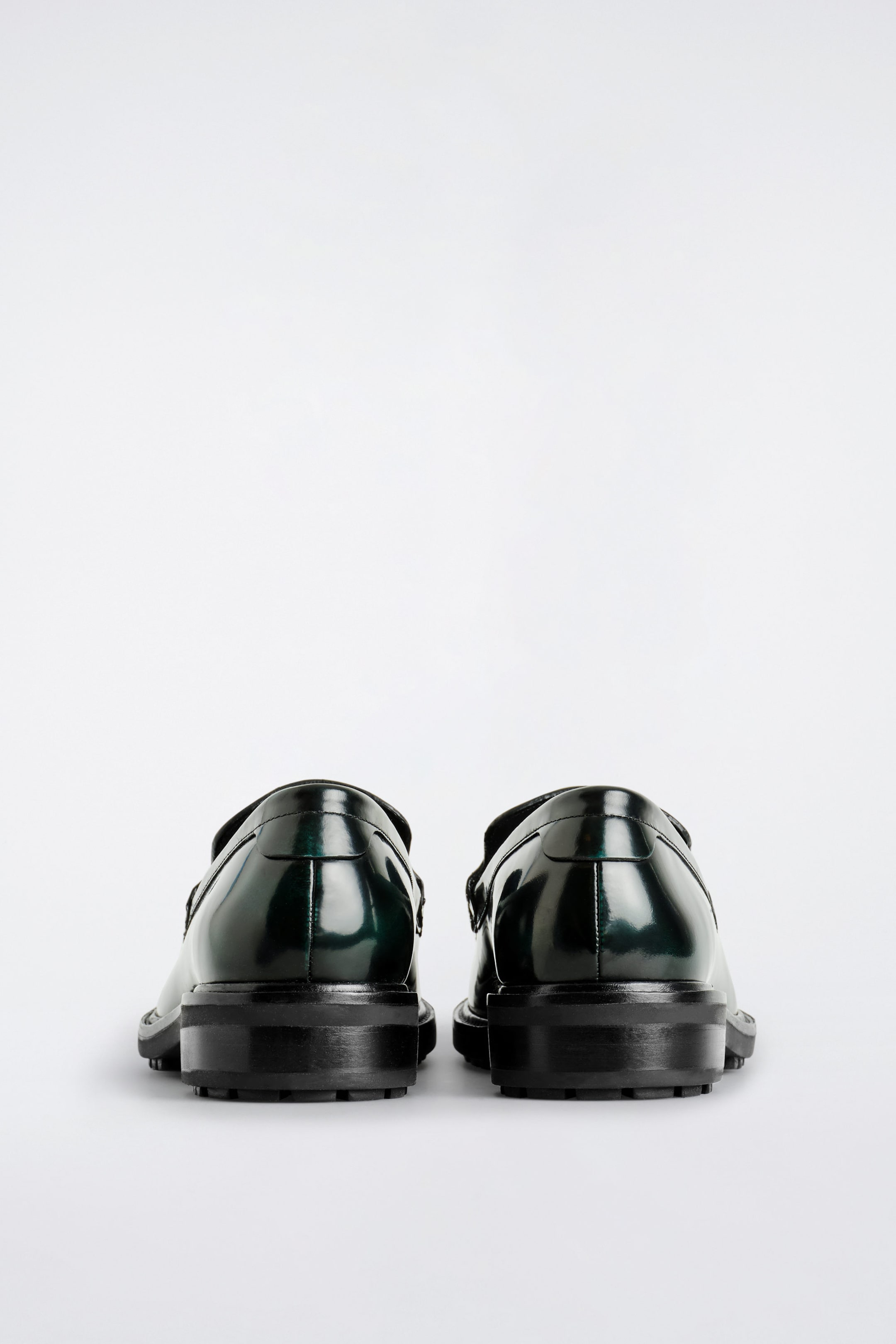 RUBBED-LEATHER LOAFERS