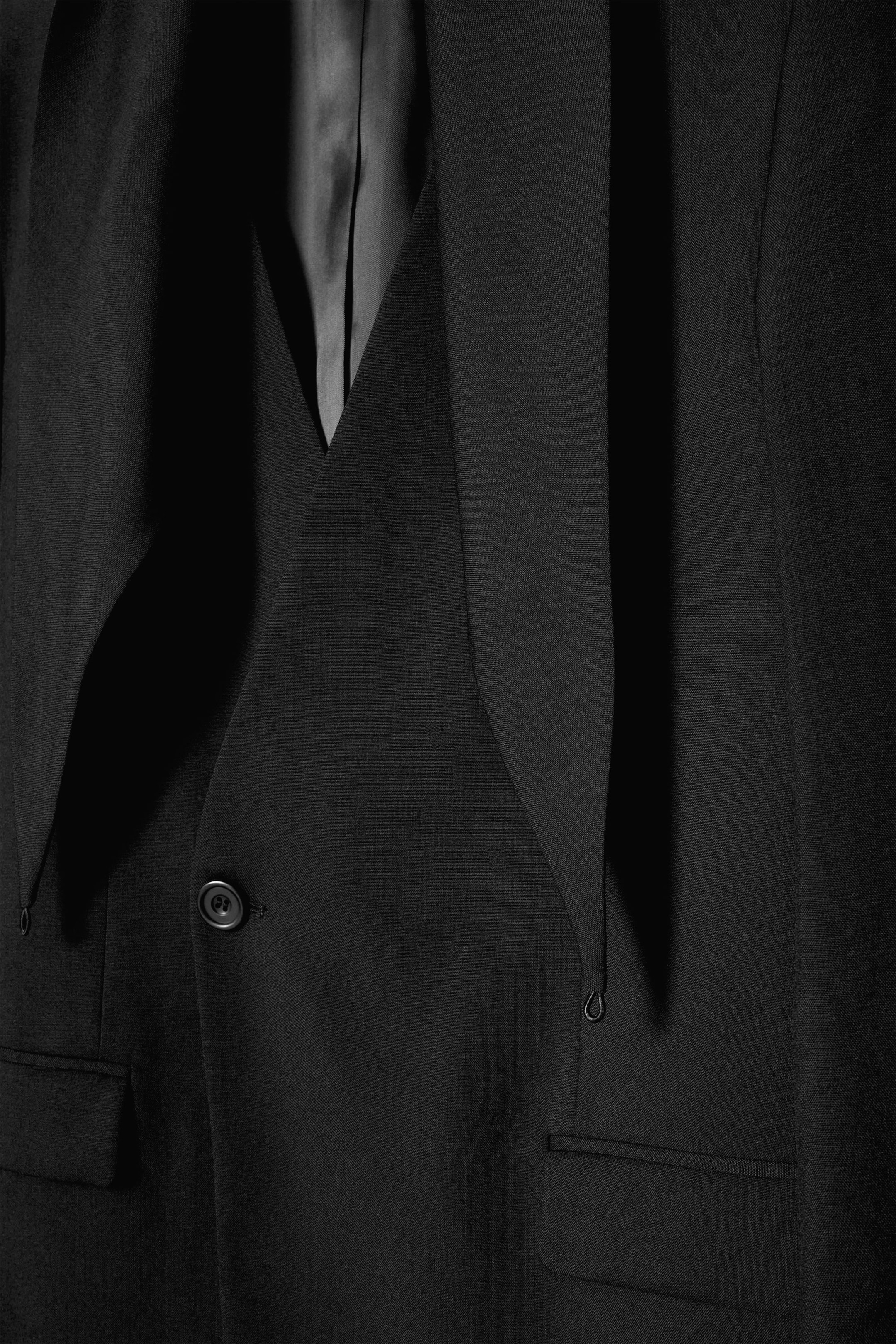 BLAZER RILASSATO IN HOPSACK CON COLLO A SCIALLE