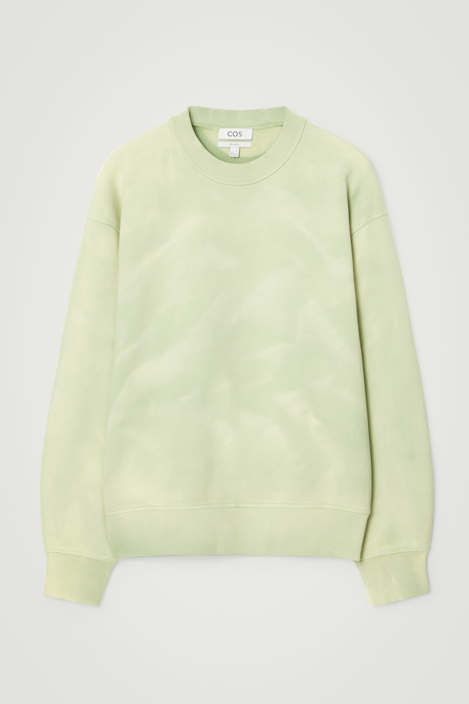 ACID-WASH SWEATSHIRT - LIGHT GREEN