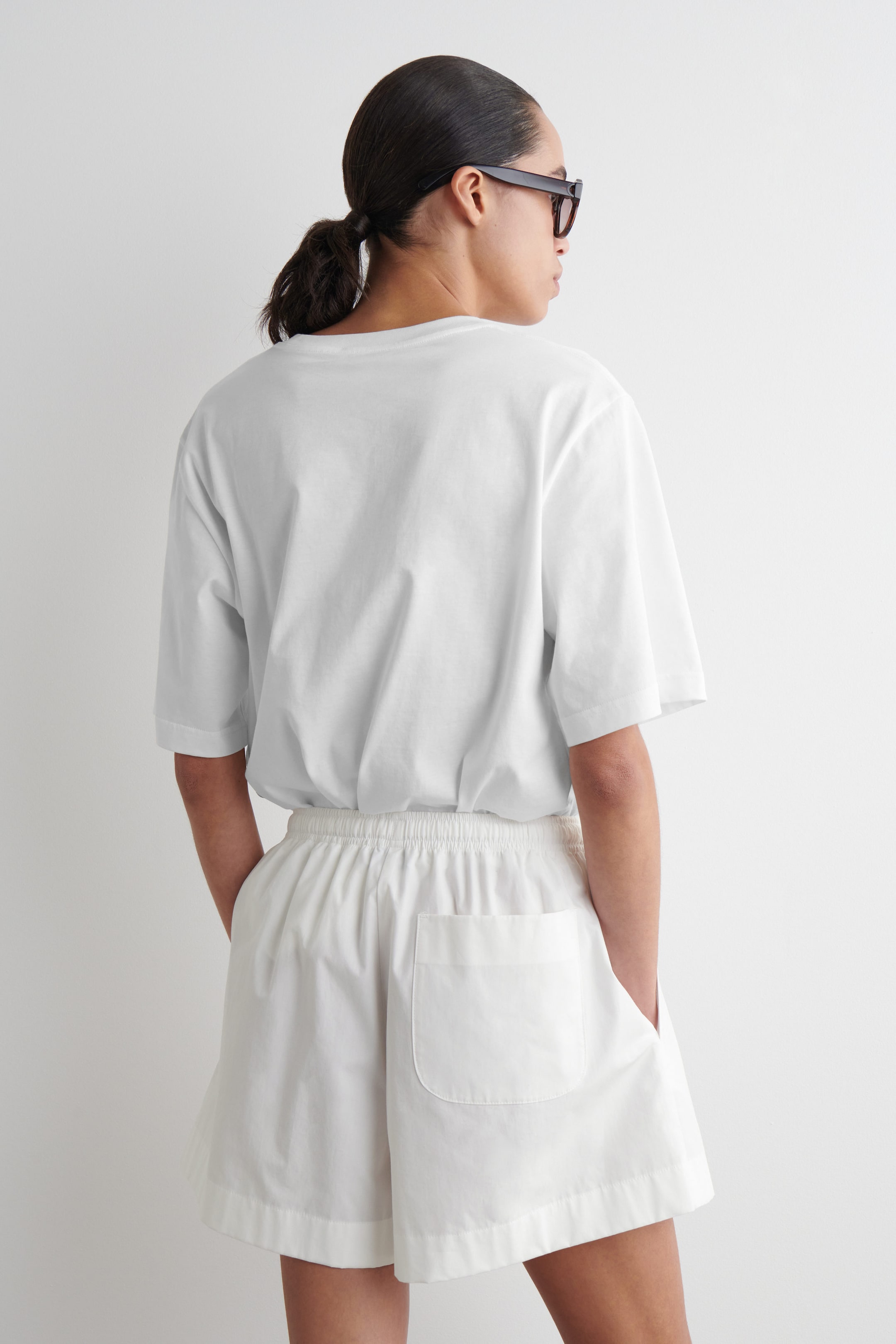 DRAWSTRING COTTON SHORTS