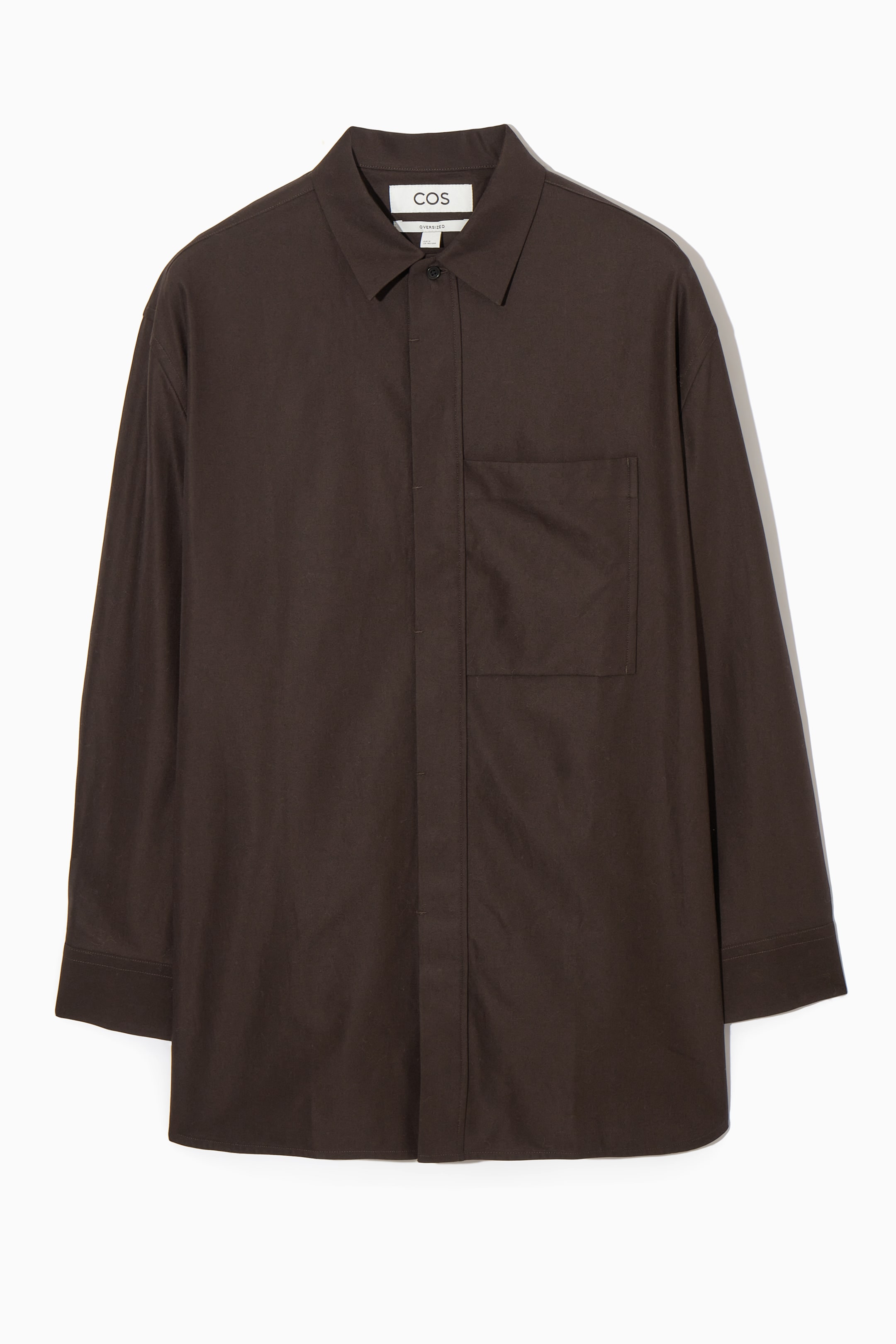 View larger image: OVERSIZED COTTON-TWILL SHIRT - DARK BROWN - Men | H&M GB 1