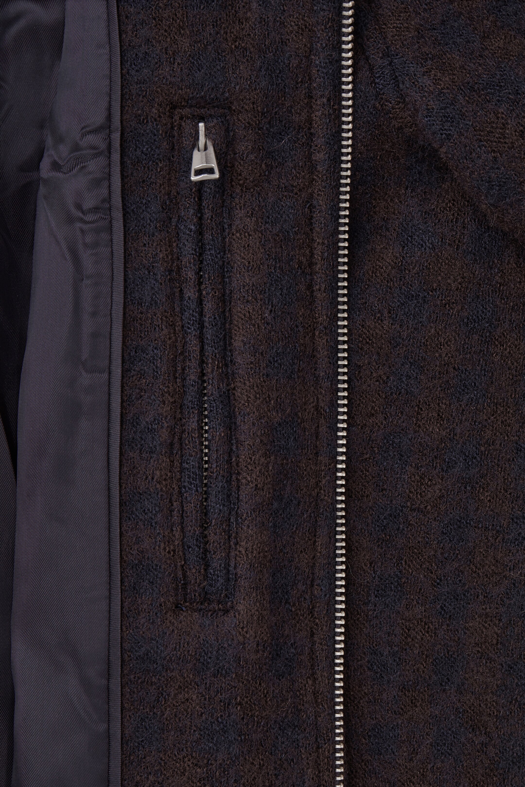 Ingrandisci l'immagine: OVERSIZED BOILED-WOOL JACKET - NAVY / CHECKED - DONNA | H&M CH 3