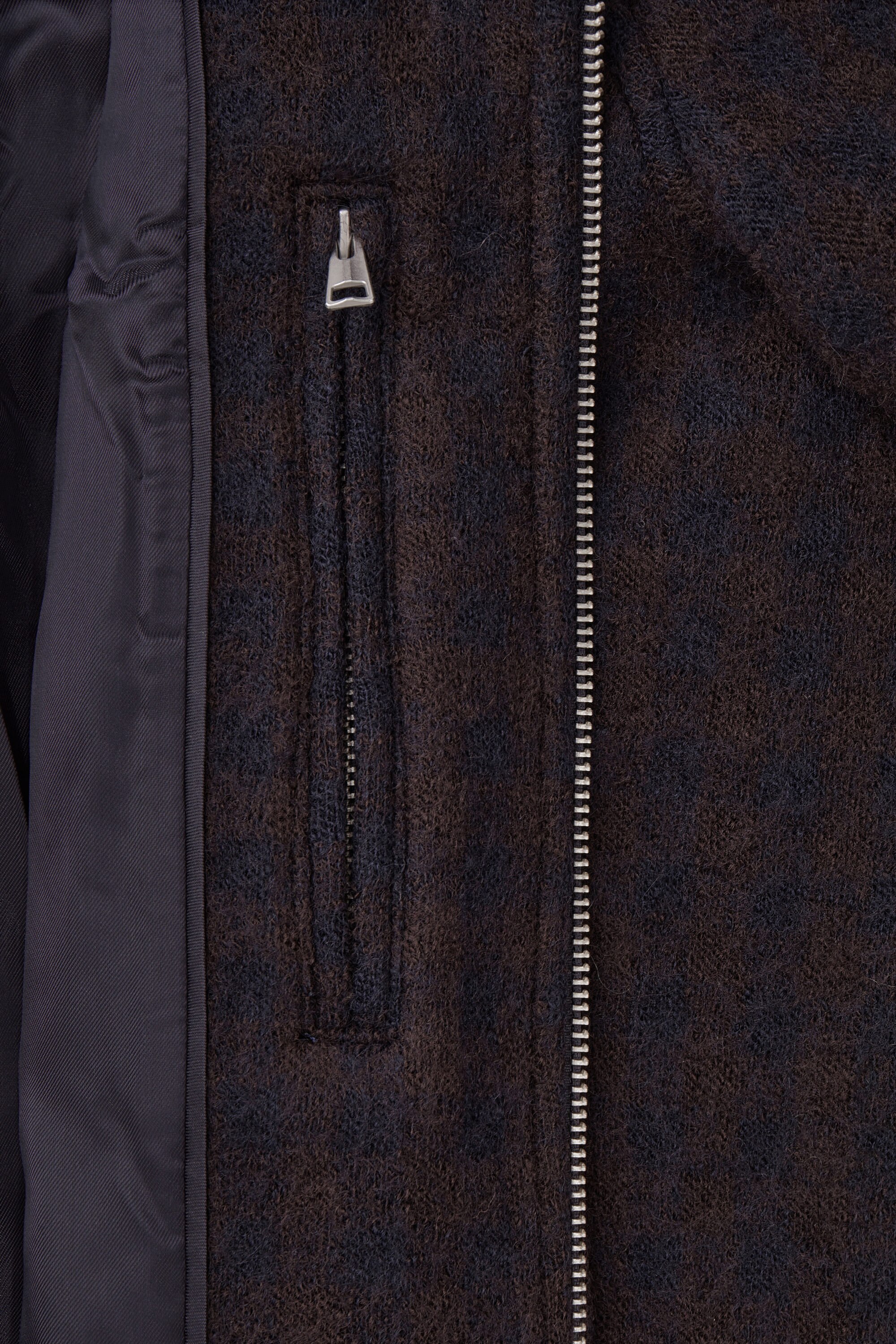 OVERSIZED BOILED-WOOL JACKET - NAVY / CHECKED | COS