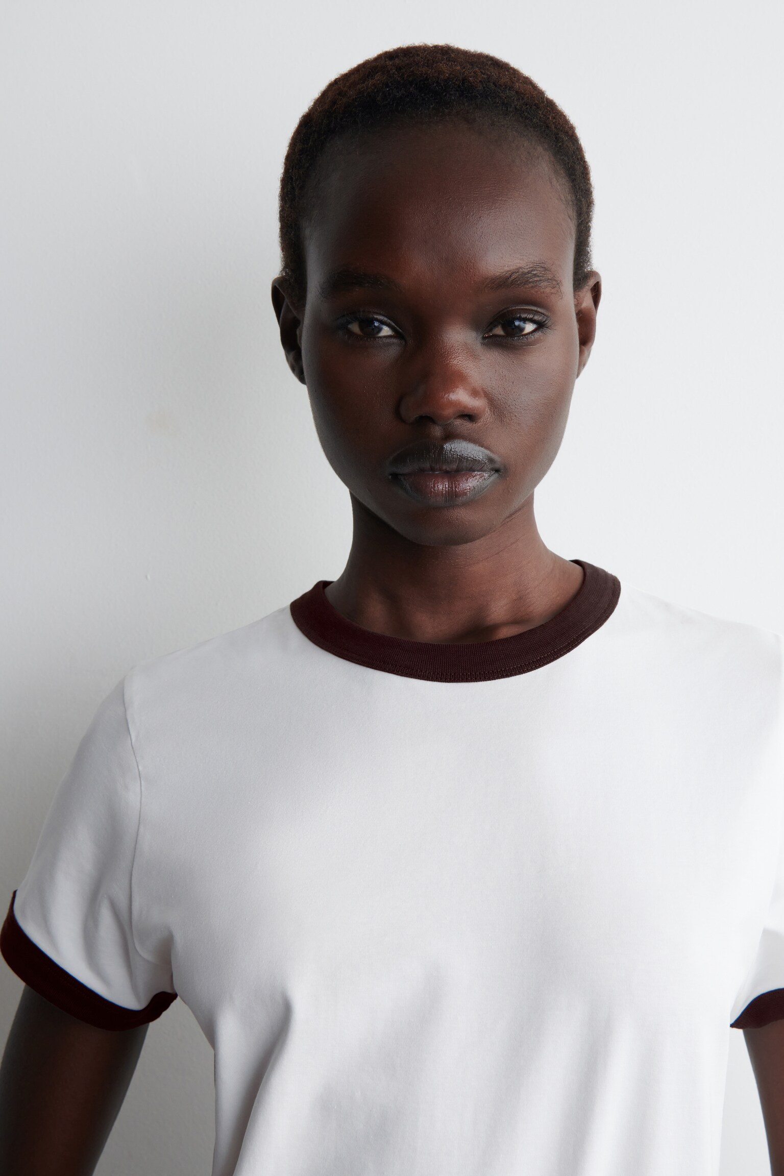 T-SHIRT RINGER CON BORDI A CONTRASTO - BIANCO / MARRONE/BLU NAVY / BIANCO/BIANCO / RIGHE/NERO - 5