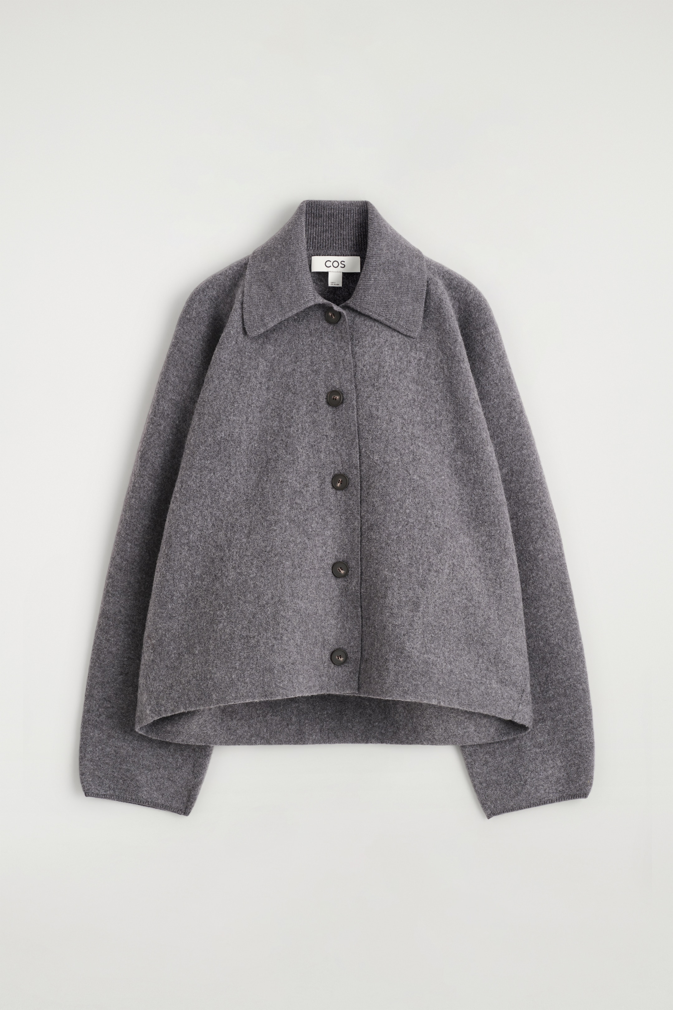 Zobraziť väčší obrázok: SCULPTED MERINO WOOL SHORT JACKET - Sivý mélanž - ŽENY | H&M SK 5