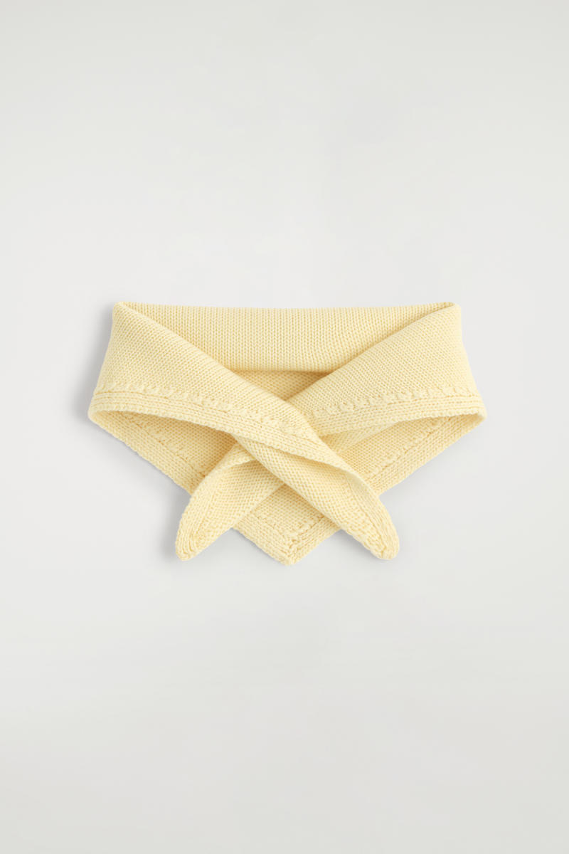 Cos Merino Wool Triangle Scarf In Yellow