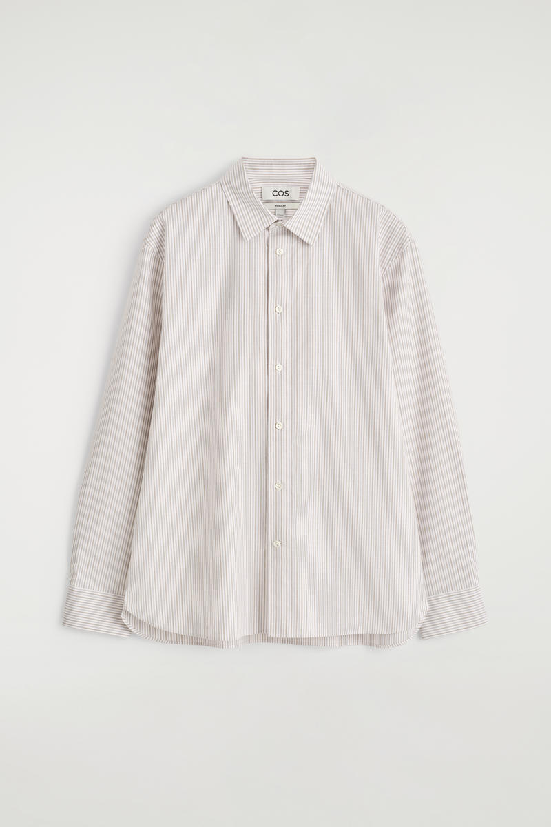 Cos Chemise Oxford En Coton In White