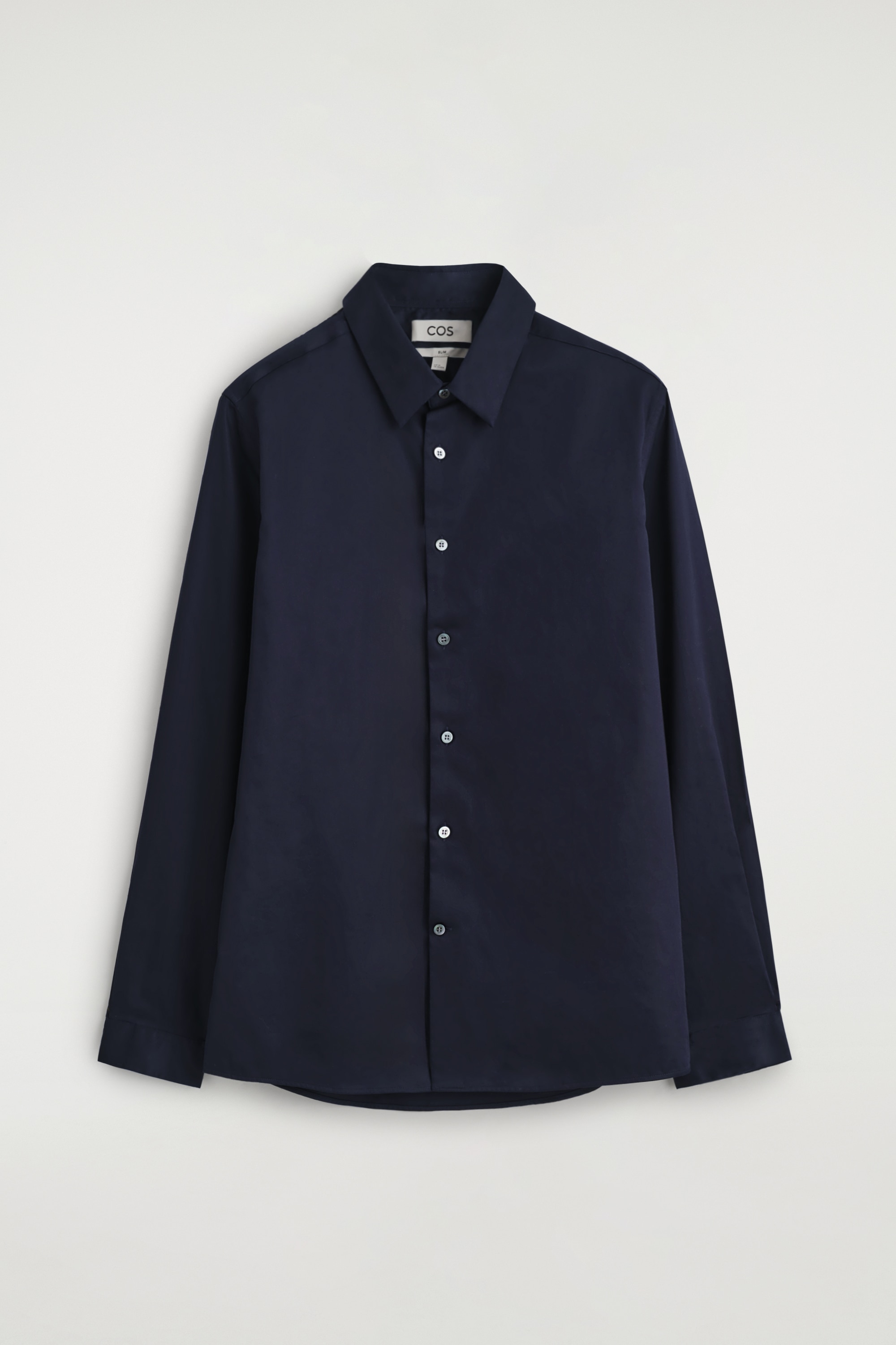SLIM TAILORED POPLIN SHIRT - NAVY/BLUE / STRIPED/WHITE