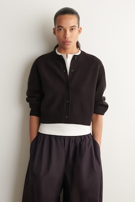 MERINO WOOL SWEATER — BROWN 1