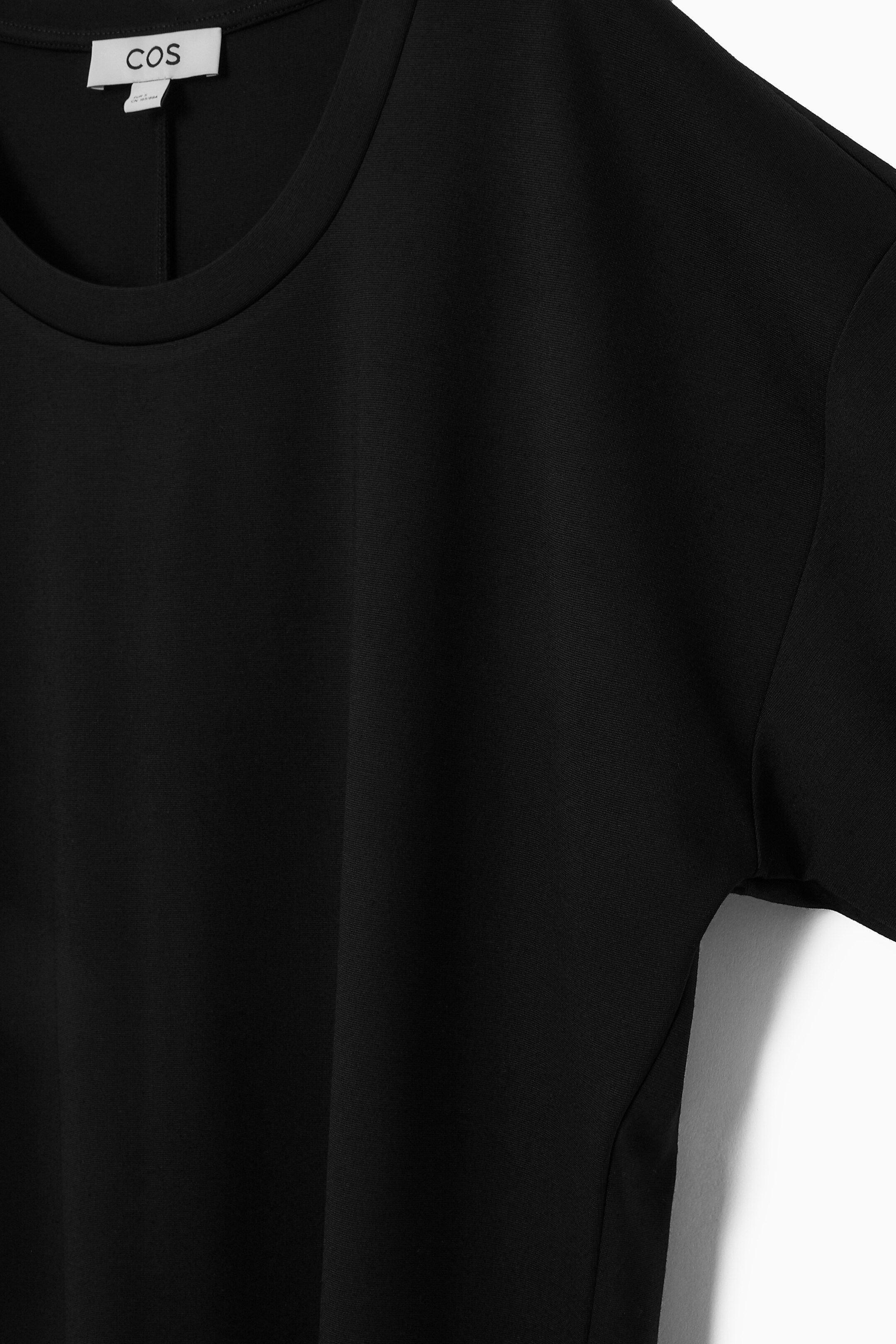 Agrandir l'image: ROBE T-SHIRT COURTE DRAPÉE - NOIR - FEMME | H&M CH 3