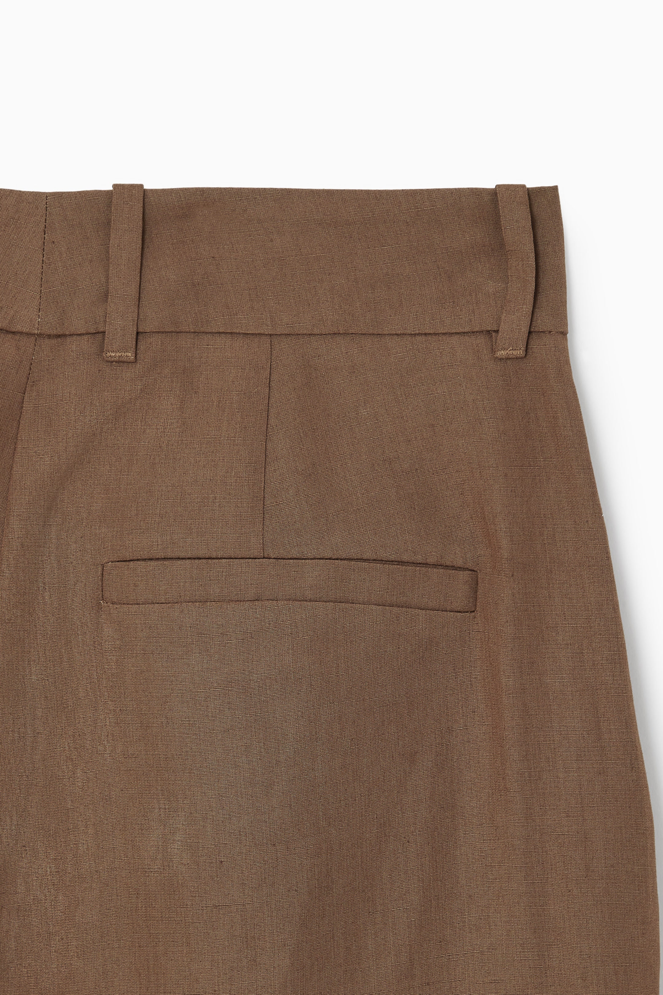 TAILORED LINEN-BLEND PANTS