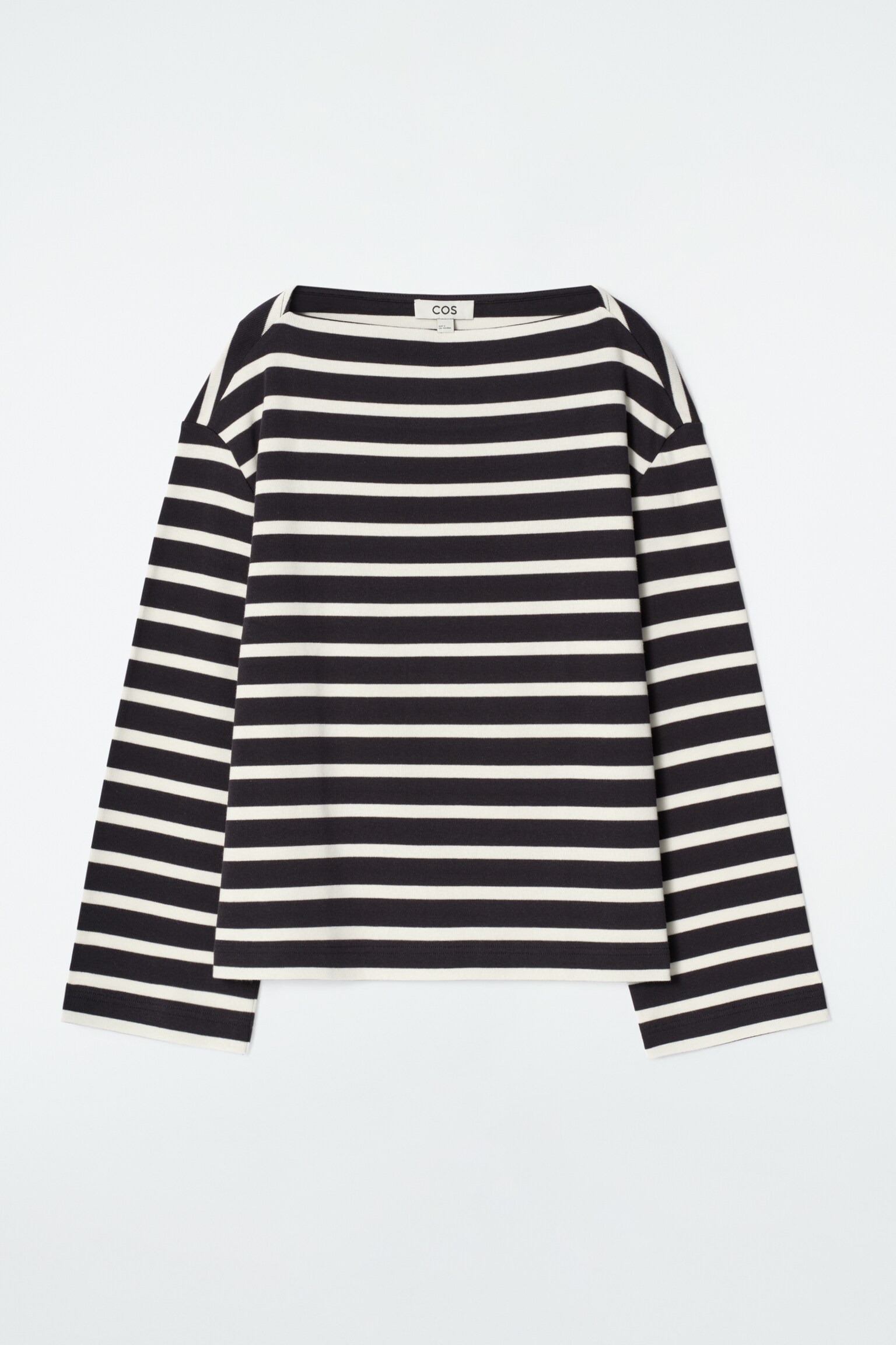 HAUT RAYÉ ENCOLURE BATEAU - BLEU MARINE / RAYURES/BLANC / RAYURES - 2