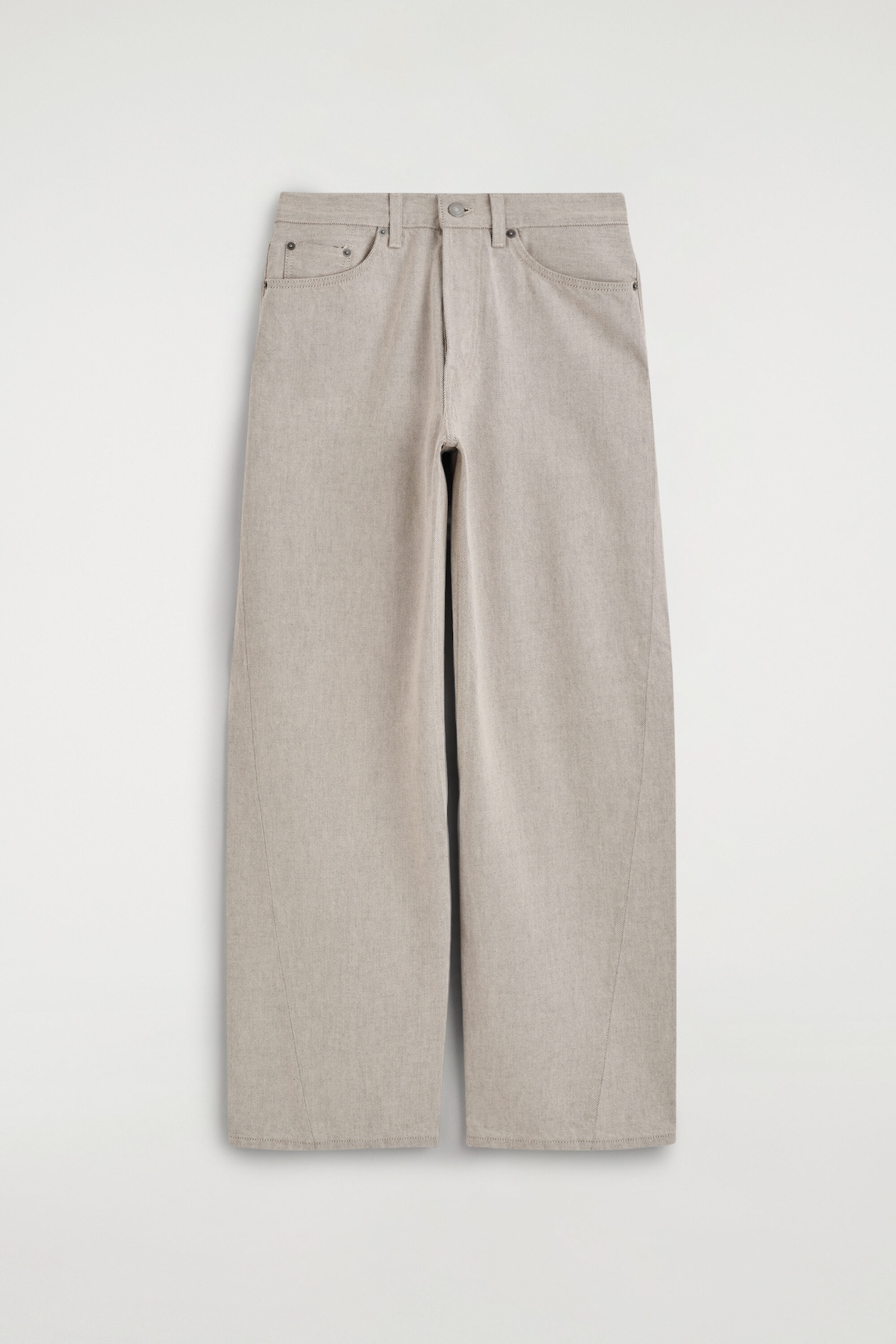 FACADE STRAIGHT-LEG JEANS — TAUPE