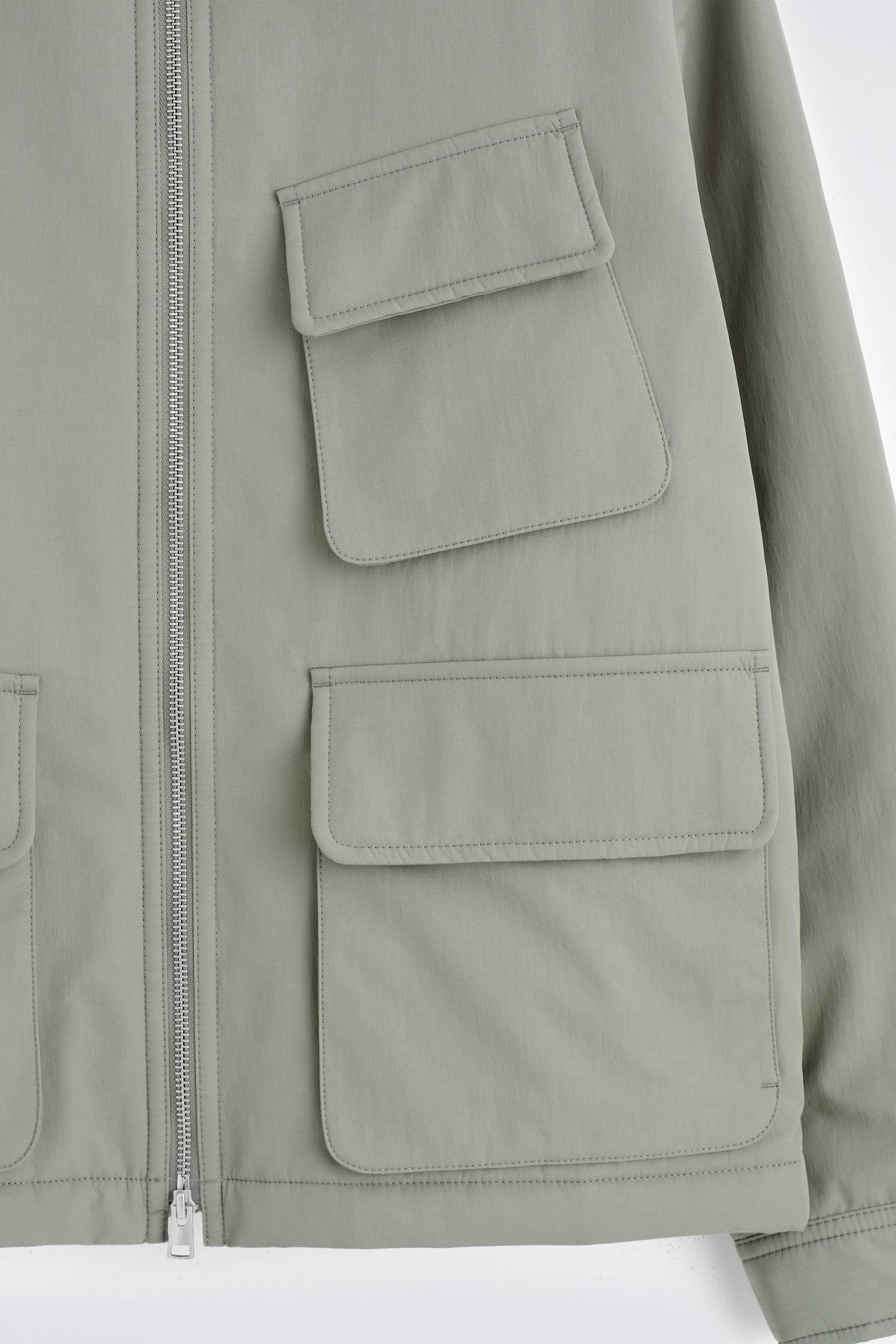 PADDED NYLON UTILITY JACKET - SAGE GREEN | COS US