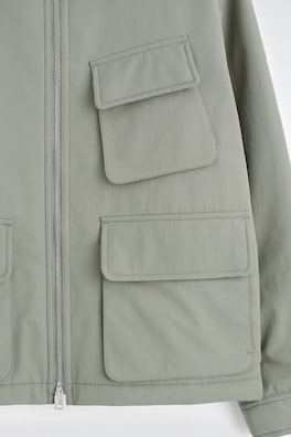 PADDED NYLON UTILITY JACKET — SAGE GREEN 7