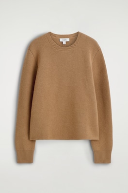 TRÖJA I MERINOULL MED CREWNECK