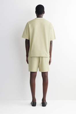 GARMENT-WASHED COTTON-JERSEY SHORTS — WASHED GREEN 3