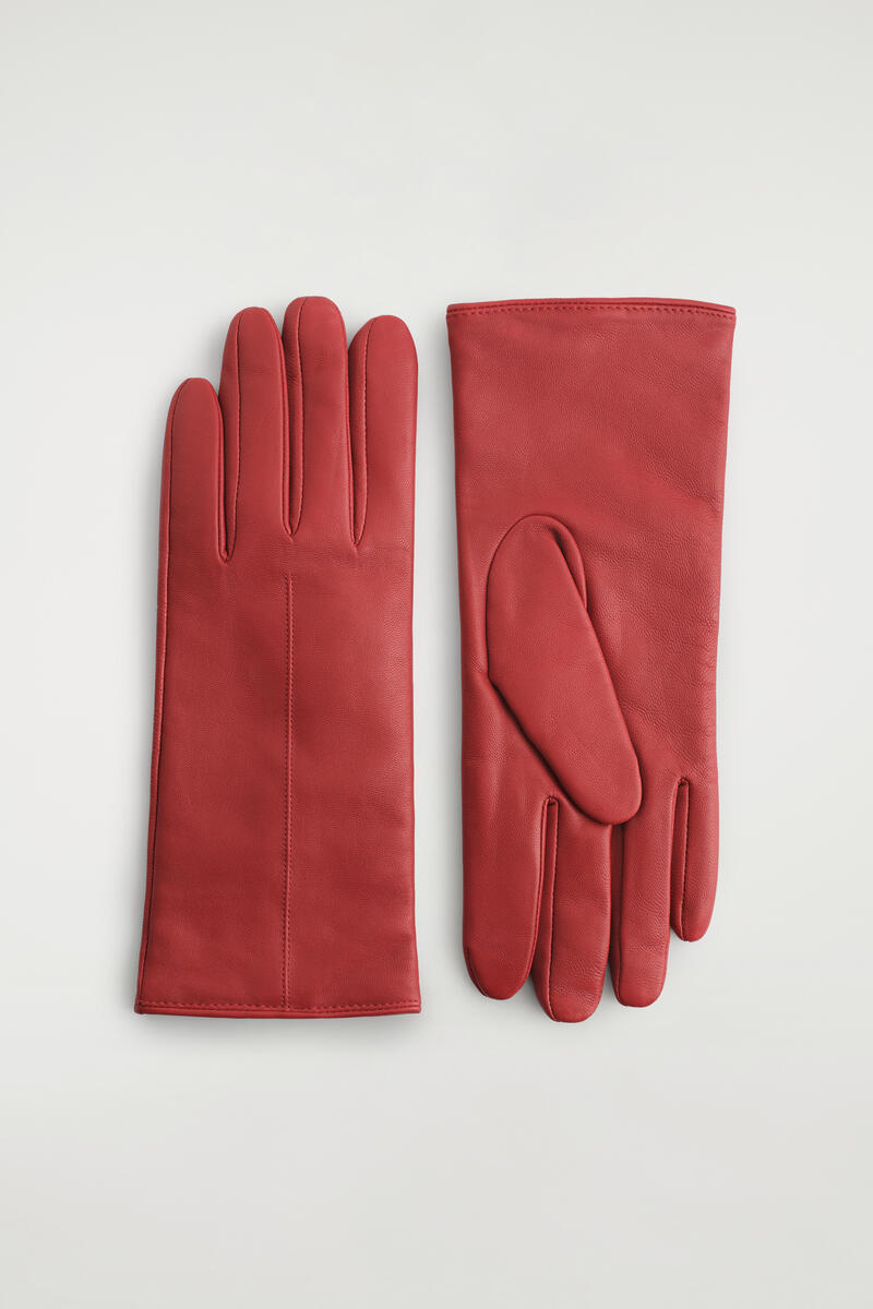 Cashmere-Wool-Lined Leather Gloves