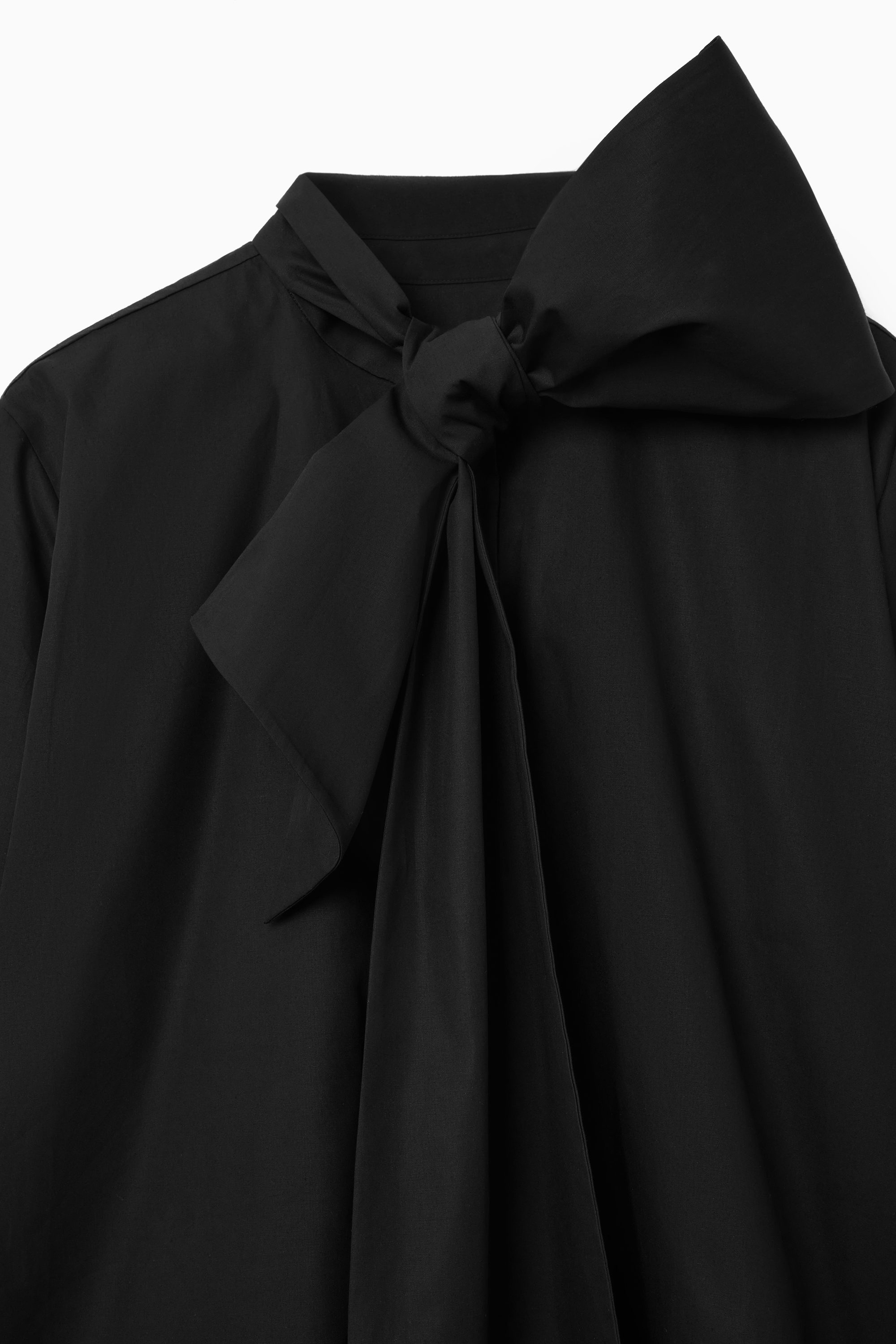 OVERSIZED BOW-DETAIL BLOUSE - BLACK | COS AU