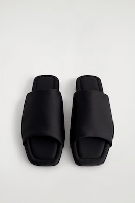 SCUBA SQUARE-TOE MULES — BLACK 2