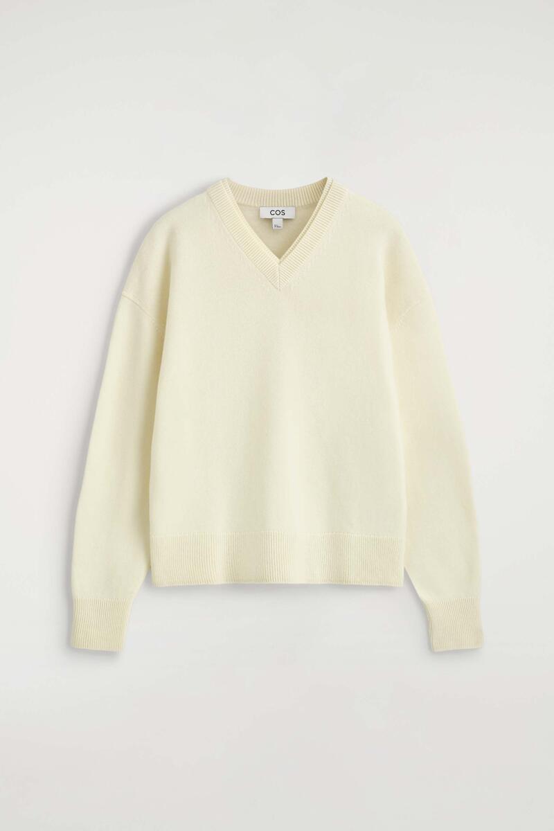 Merino Wool Layered V-Neck Sweater
