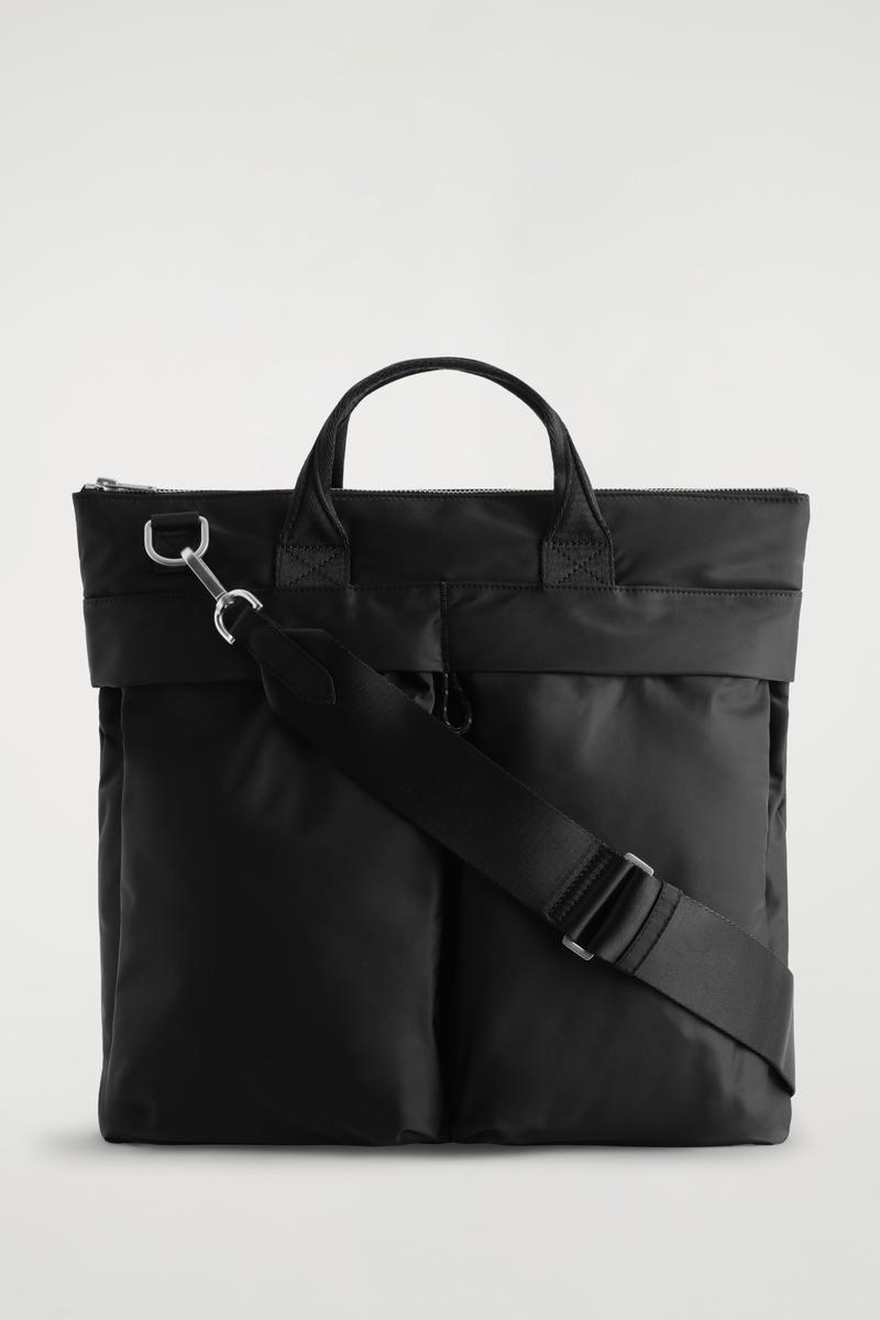 Cos Transit Messenger Bag - Nylon In Black